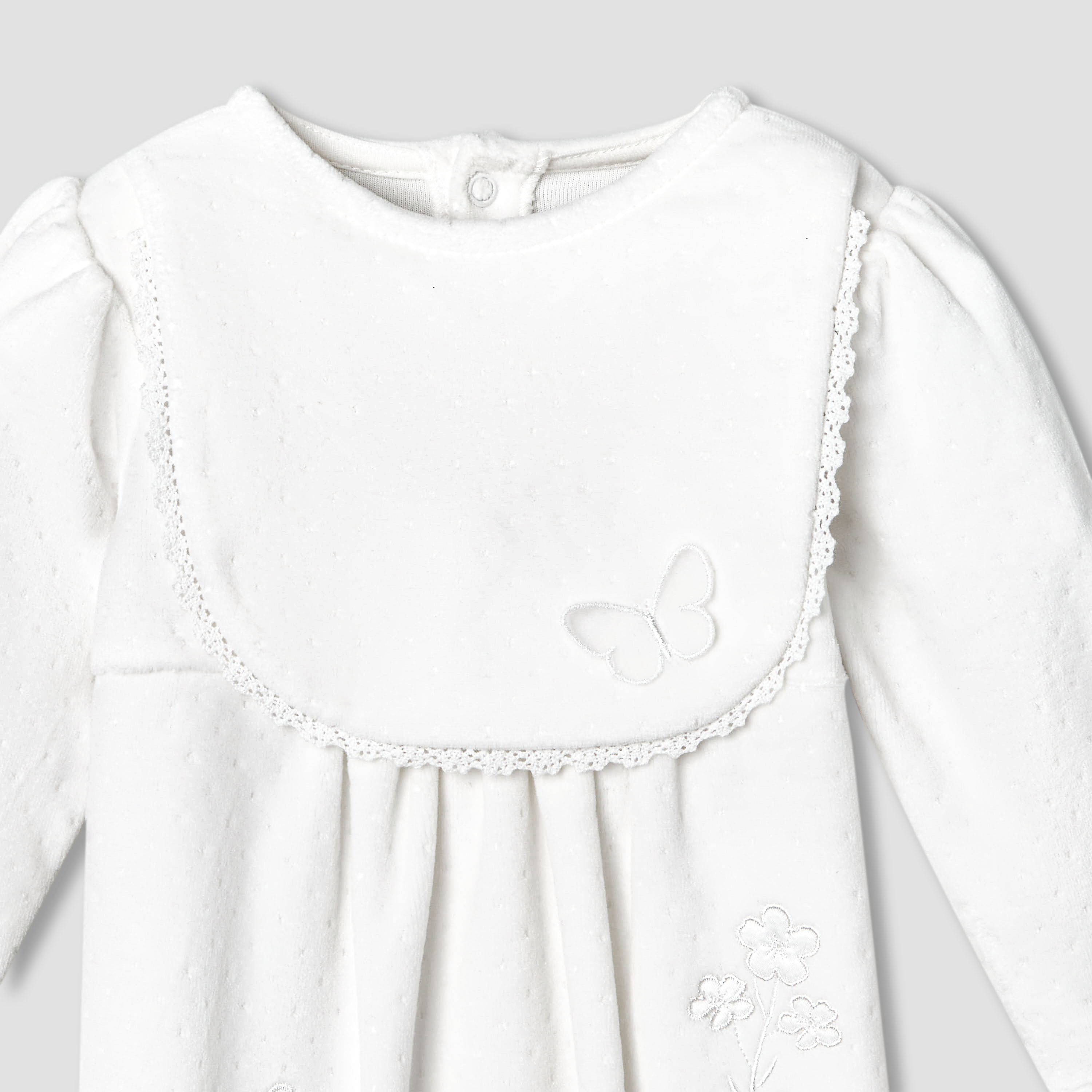 Giggles Round Neck Long Sleeves Sleepsuit with Butterfly Applique-baby-girls-clothing-nightwear-sleepsuits-image-3