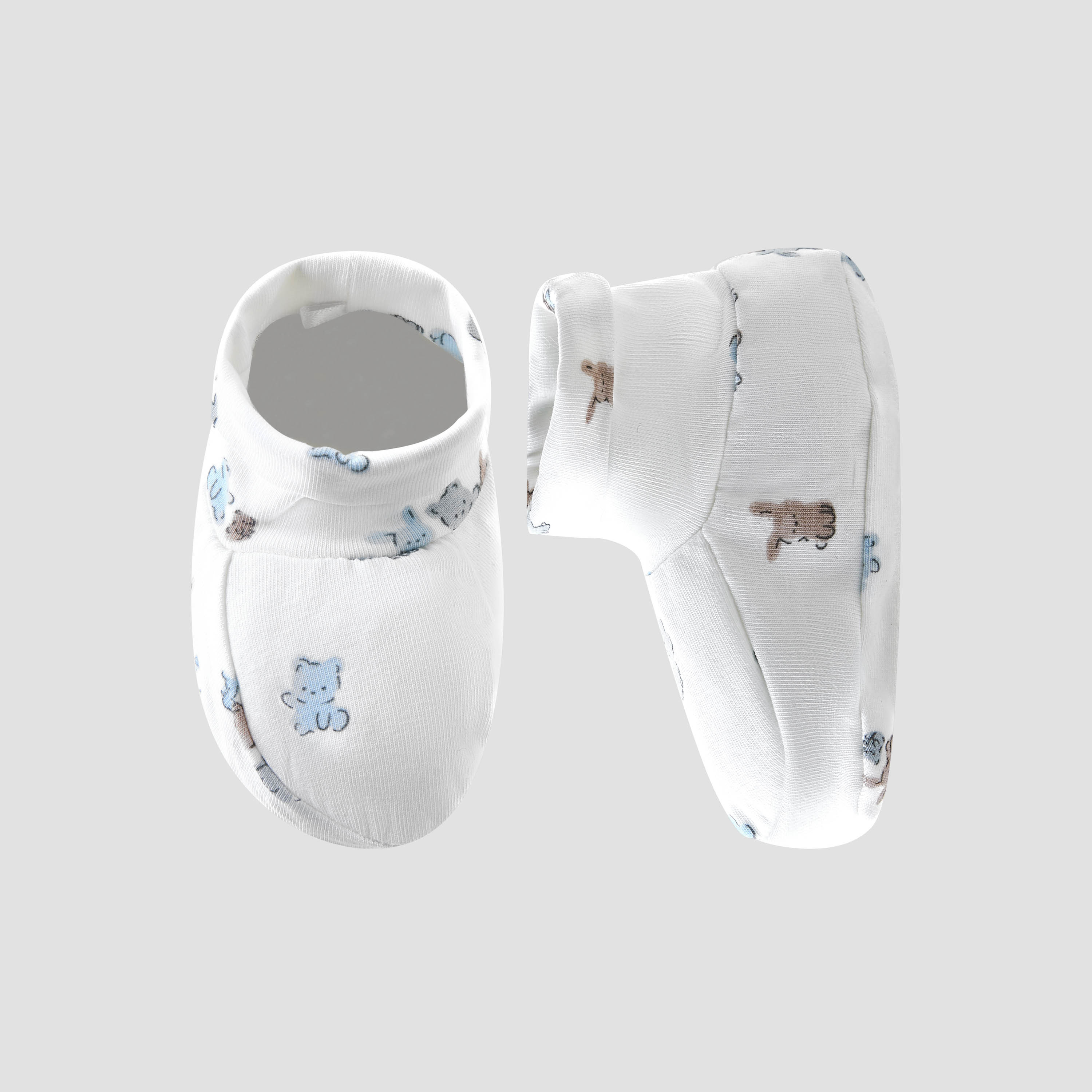 Pack of 2 Juniors Booties with Rolled Hem-baby-boys-shoes-booties-image-3