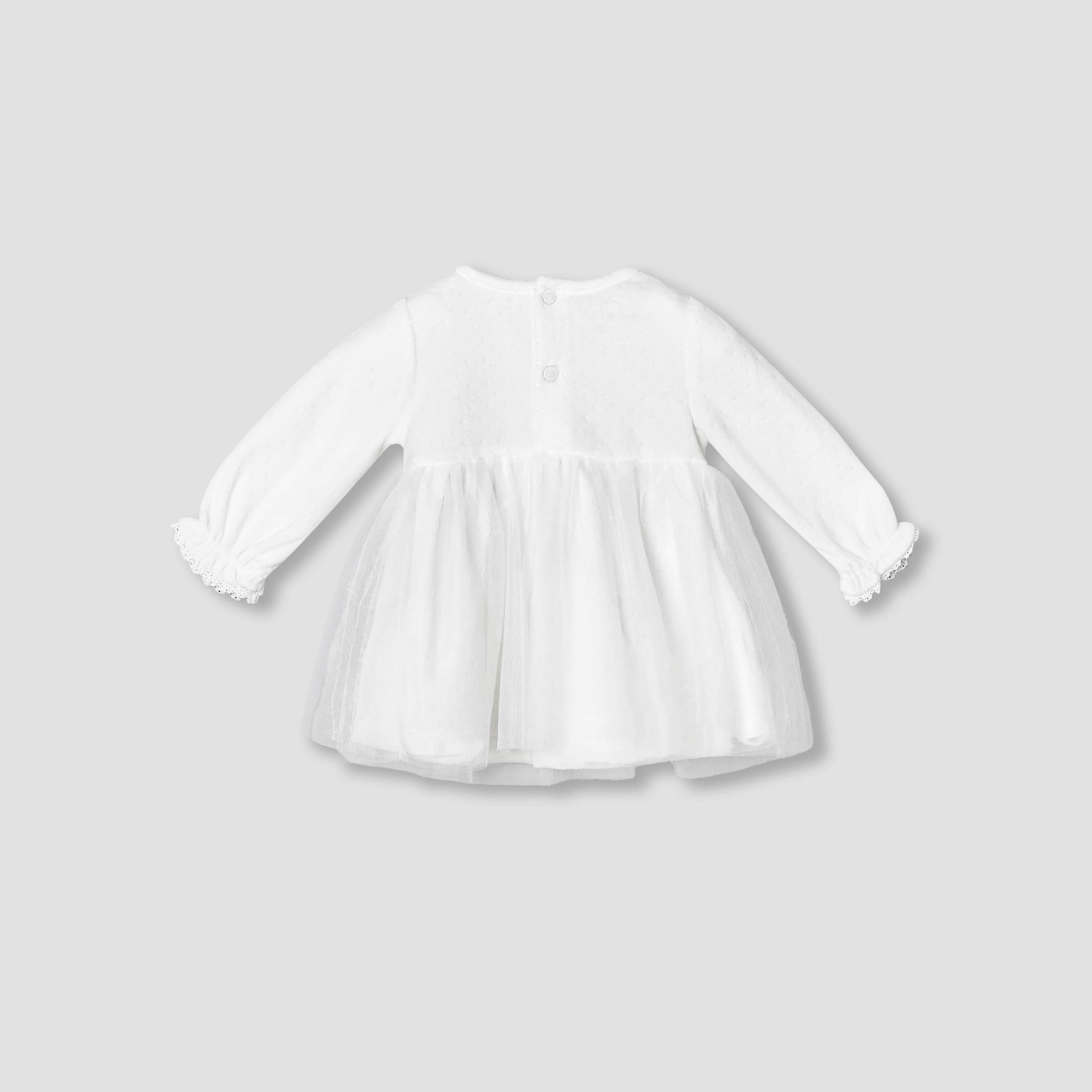 Giggles Round Neck Long Sleeves A-line Dress with Butterfly Applique-baby-girls-clothing-dressesandjumpsuits-image-3