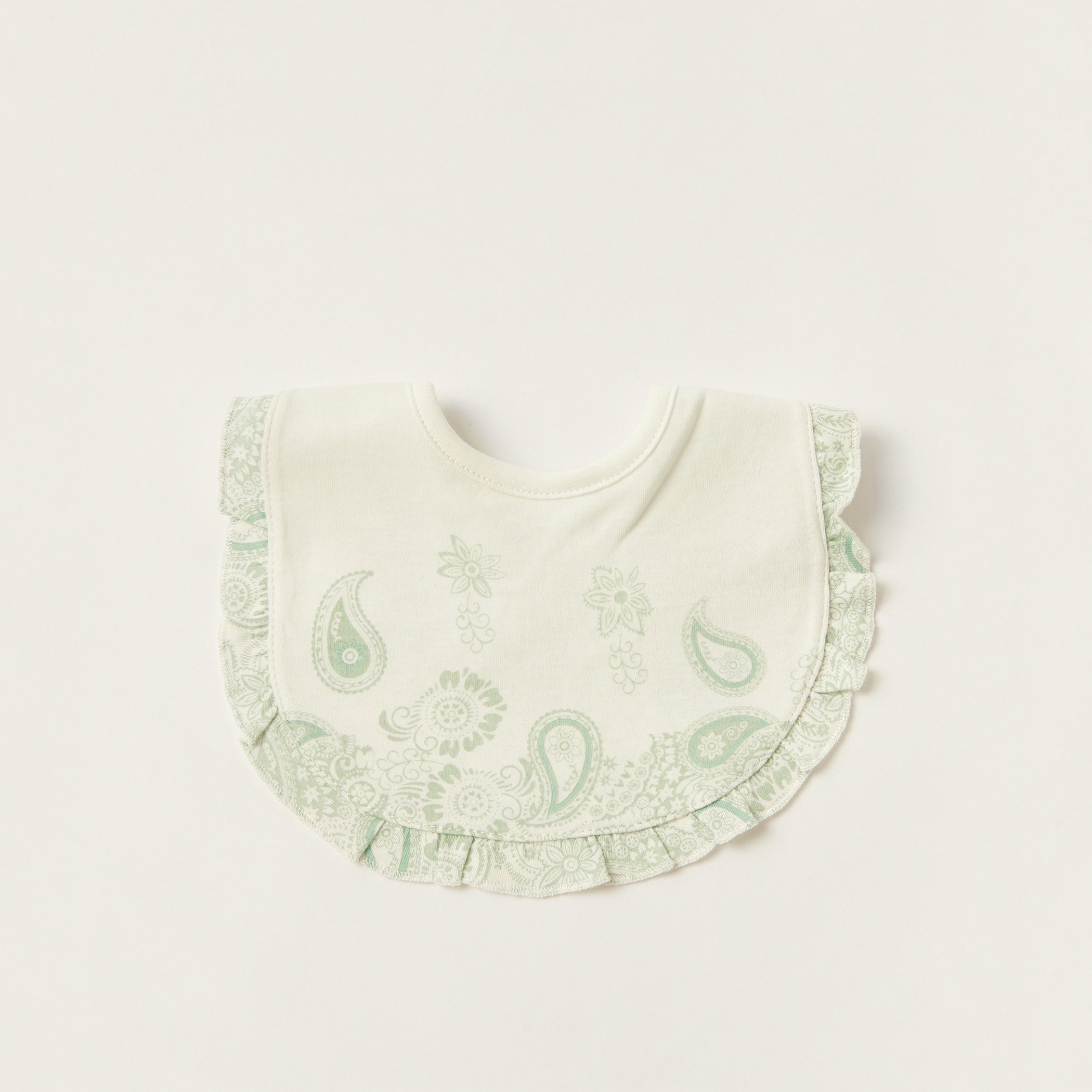 Giggles Printed Bib with Press Button Closure-baby-feeding-bibs-image-1