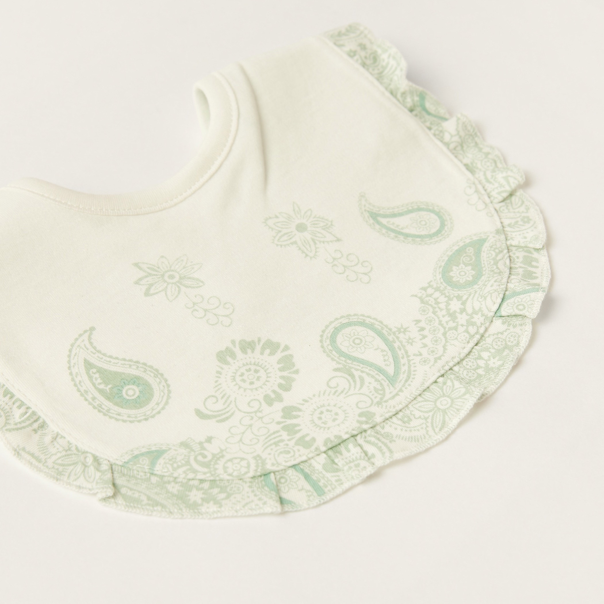 Giggles Printed Bib with Press Button Closure-baby-feeding-bibs-image-2