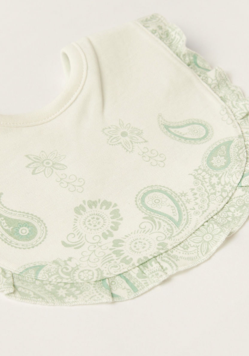 Giggles Printed Bib with Press Button Closure-Accessories-image-1