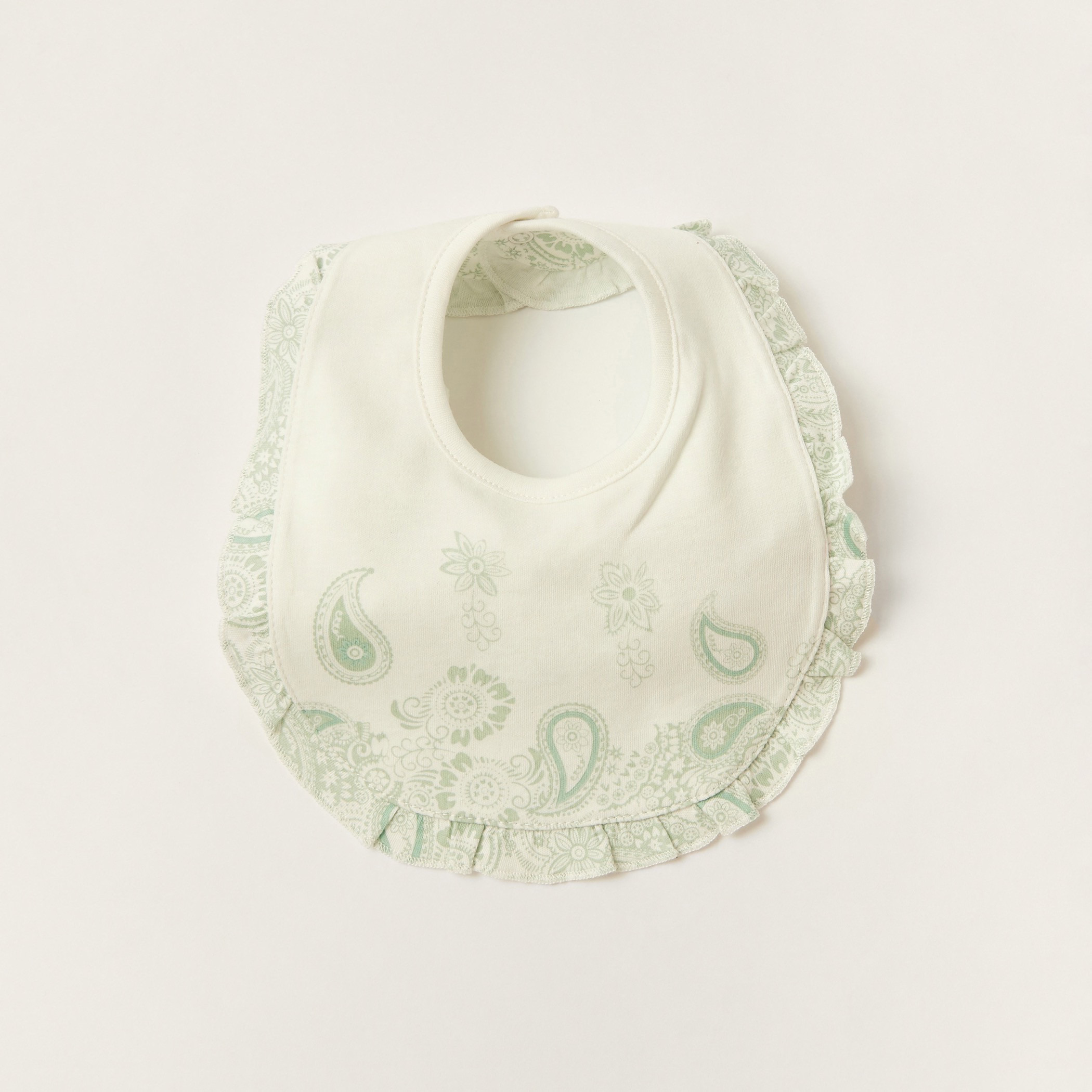 Giggles Printed Bib with Press Button Closure-baby-feeding-bibs-image-3
