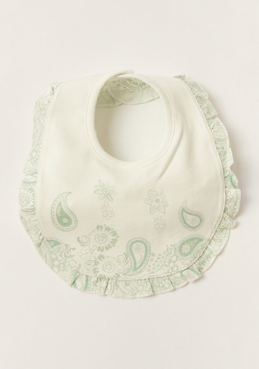 Giggles Printed Bib with Press Button Closure-Accessories-image-2