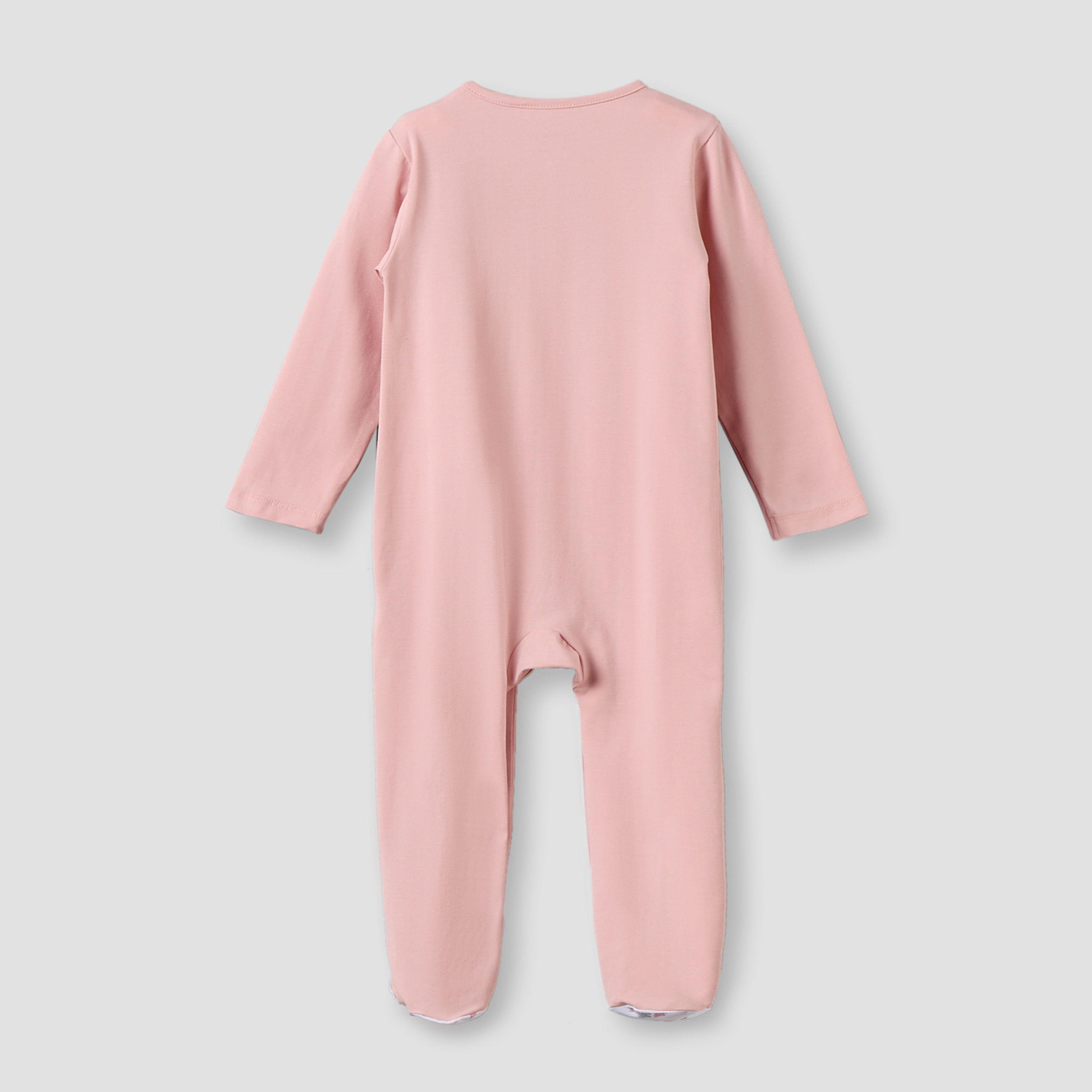 Juniors Cotton Crew Neck Long Sleeves Sleepsuit with Snap Button Closure-baby-girls-clothing-nightwear-sleepsuits-image-3