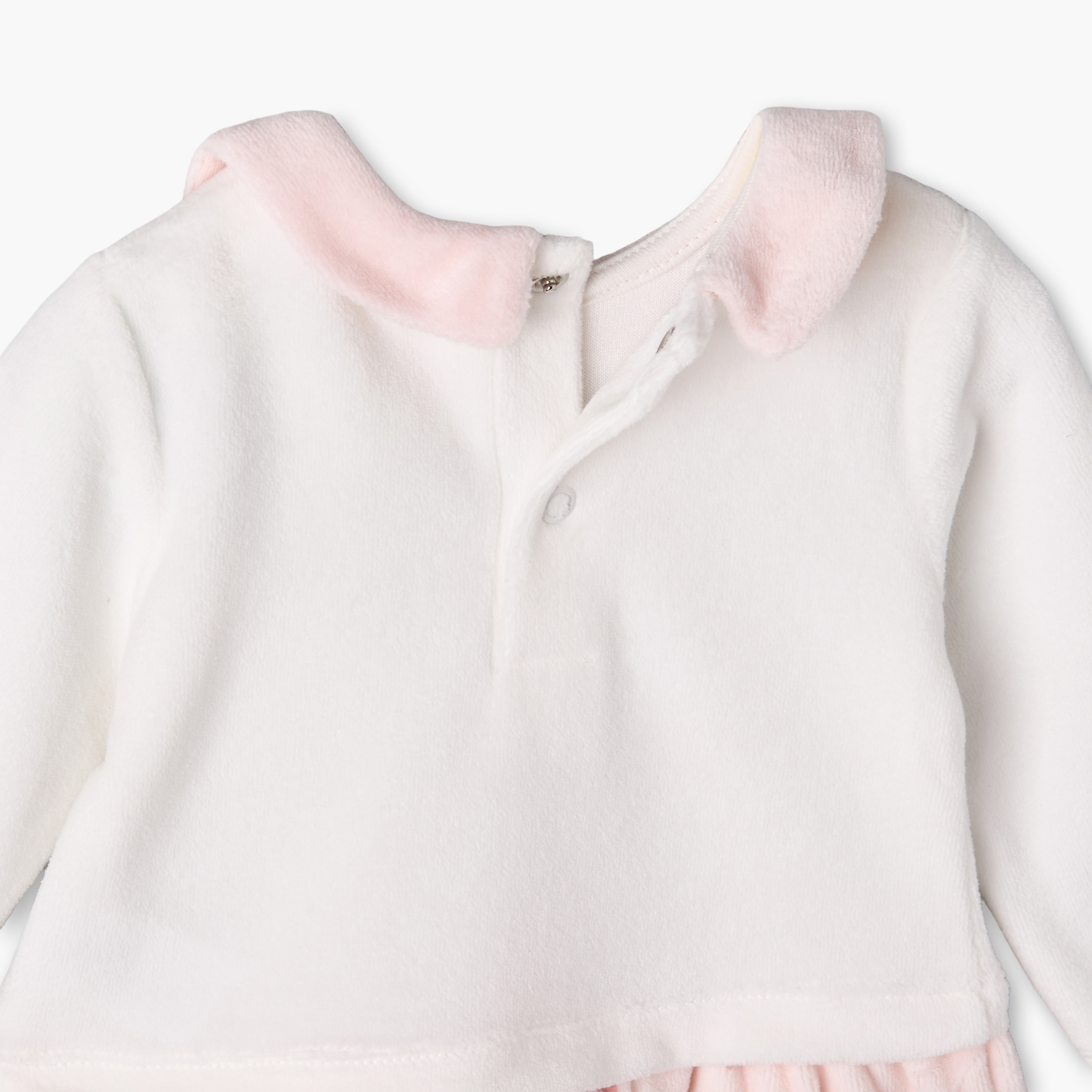 طقم بيجاما بياقة ضيقة وأكمام طويلة وزينة فيونكة من جونيورز-baby-girls-clothing-nightwear-pyjamasets-image-8