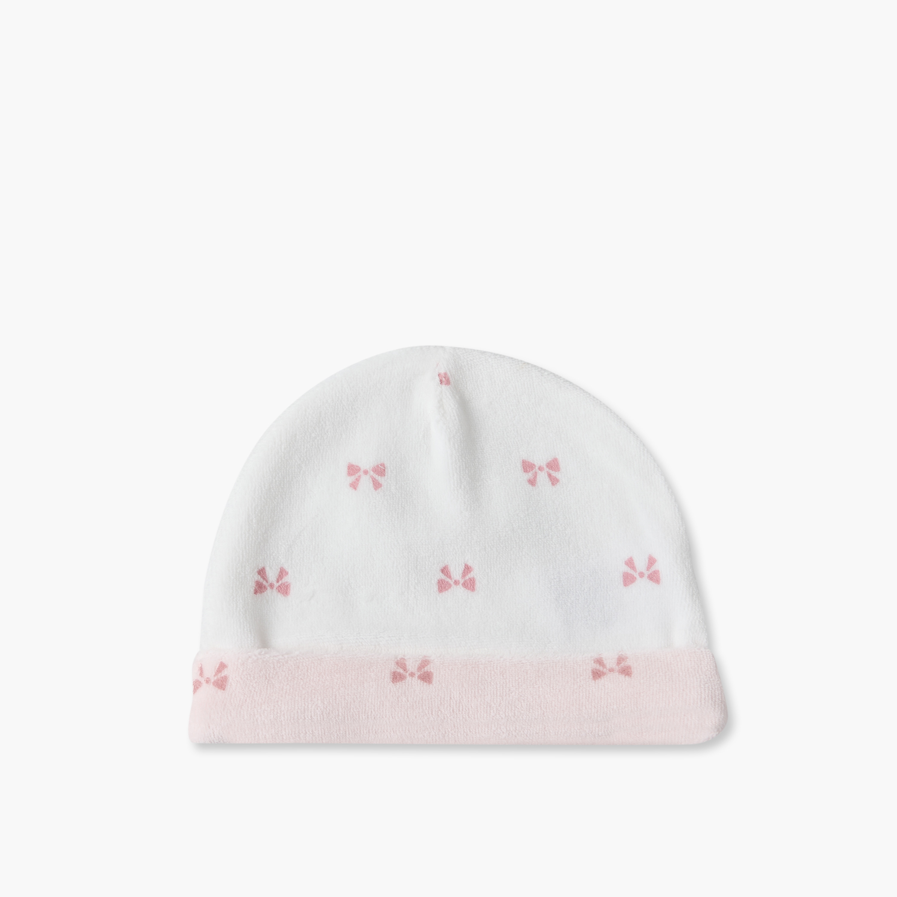 Pack of 2 Juniors Caps with Bow Print-baby-girls-accessories-caps-image-3