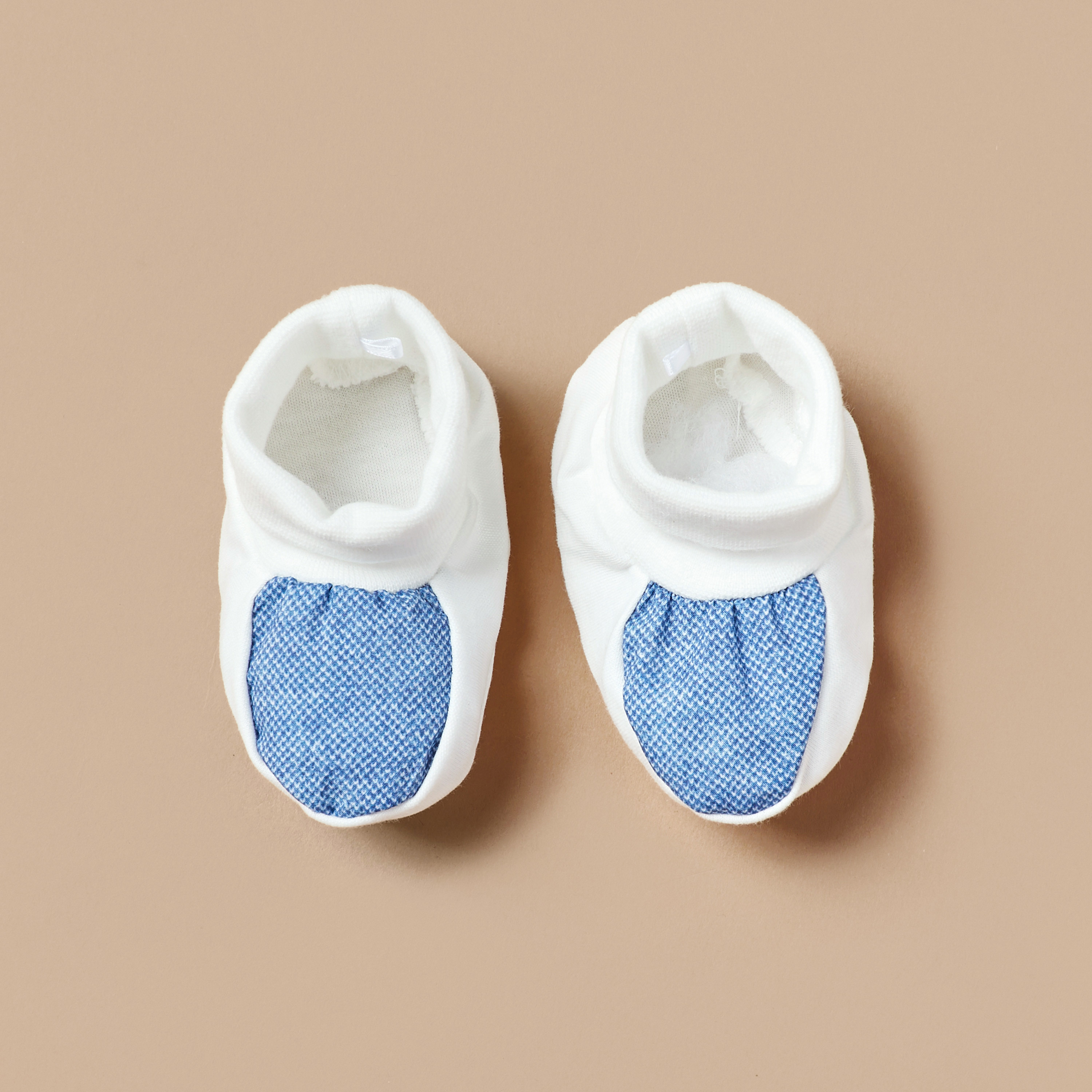 Giggles Panelled Booties-baby-boys-shoes-booties-image-1