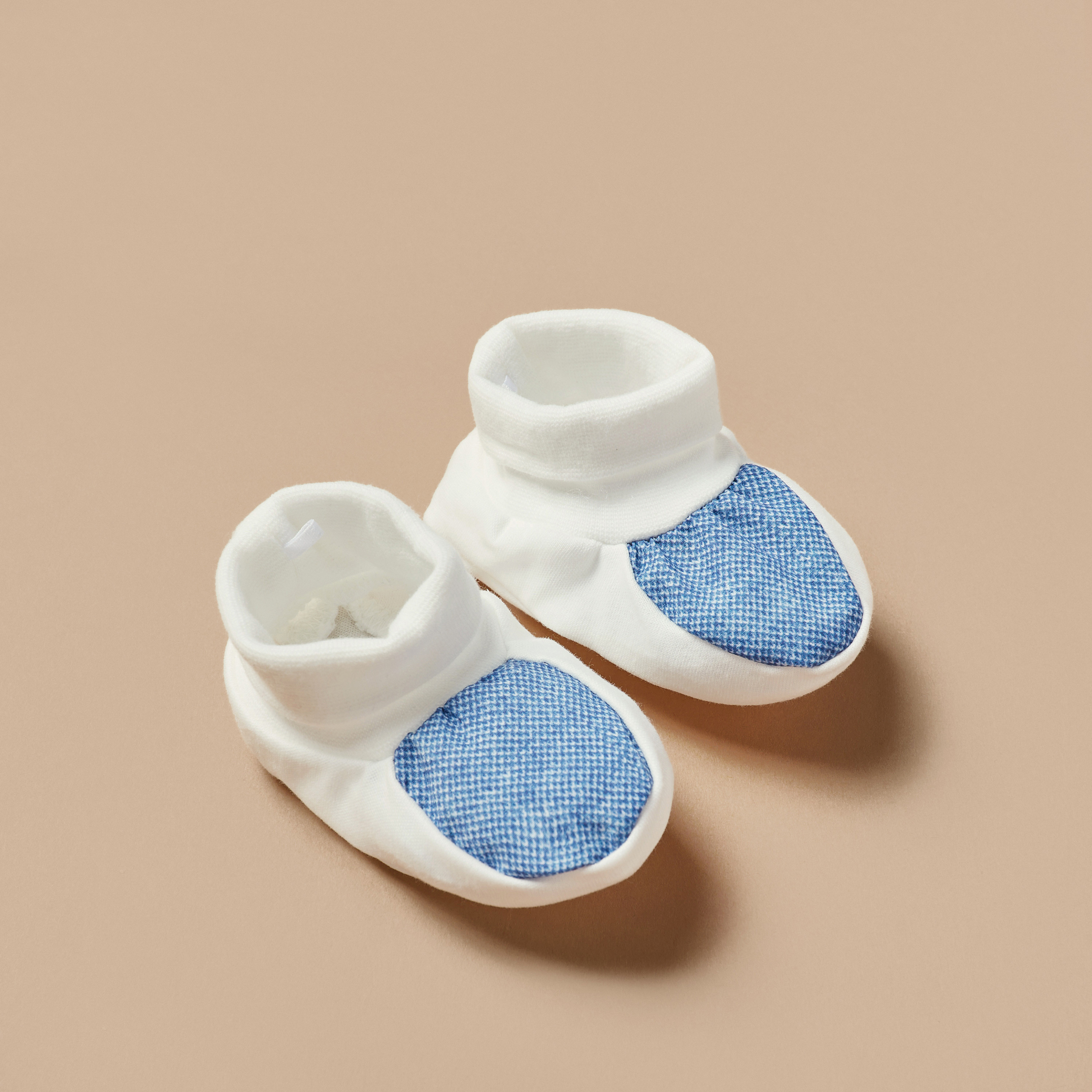 Giggles Panelled Booties-baby-boys-shoes-booties-image-2