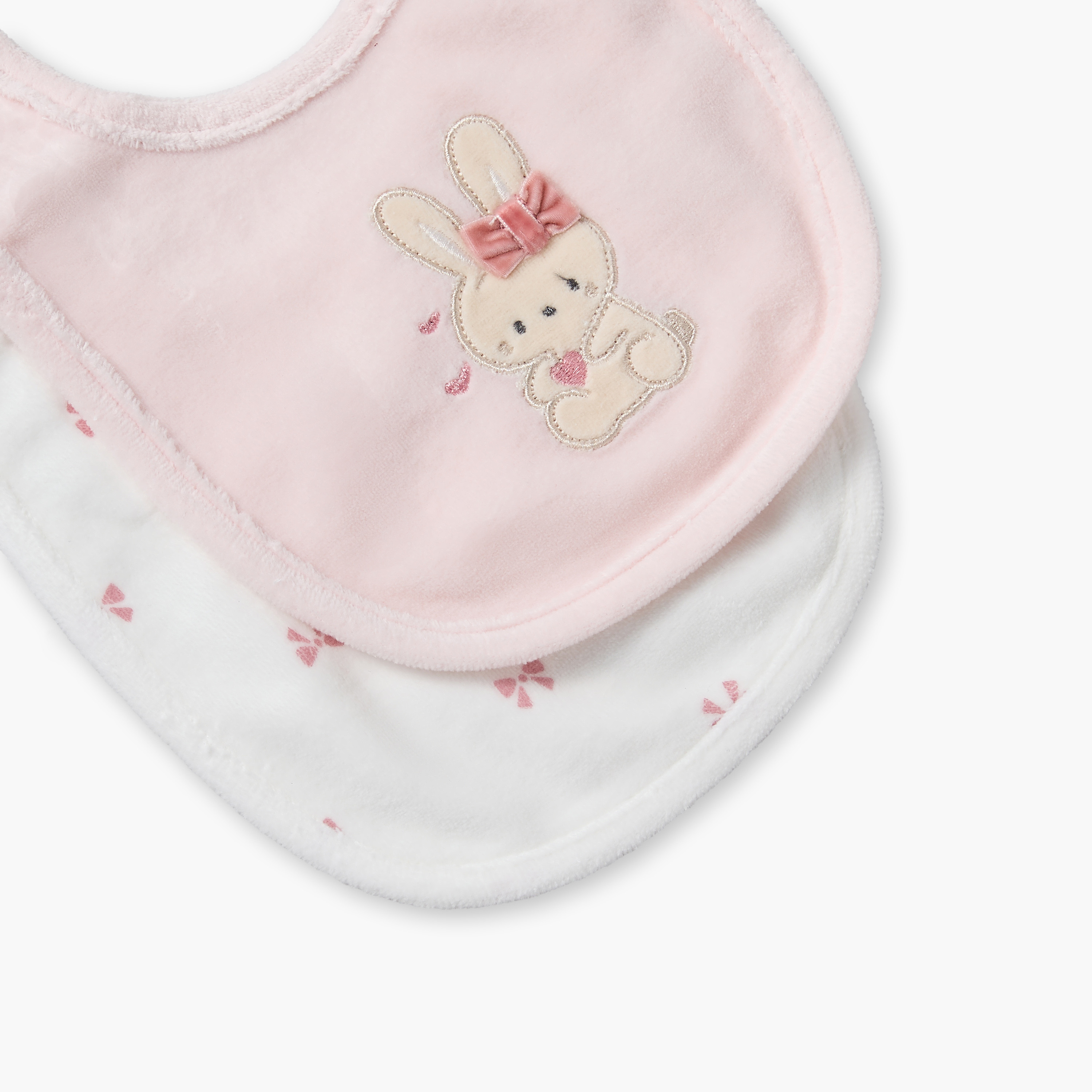 Pack of 2 Juniors Baby Bibs with Bow Applique-baby-feeding-bibs-image-5