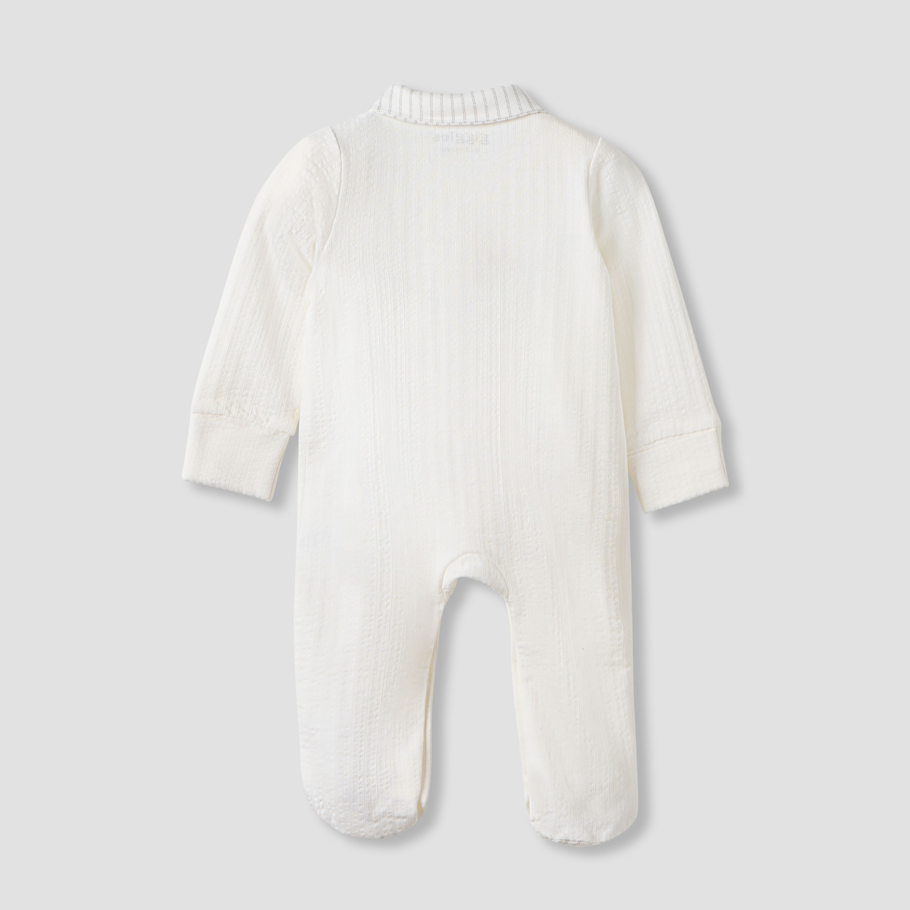Giggles Pintuck Collared Sleepsuit with Long Sleeves-baby-boys-clothing-nightwear-sleepsuits-image-2