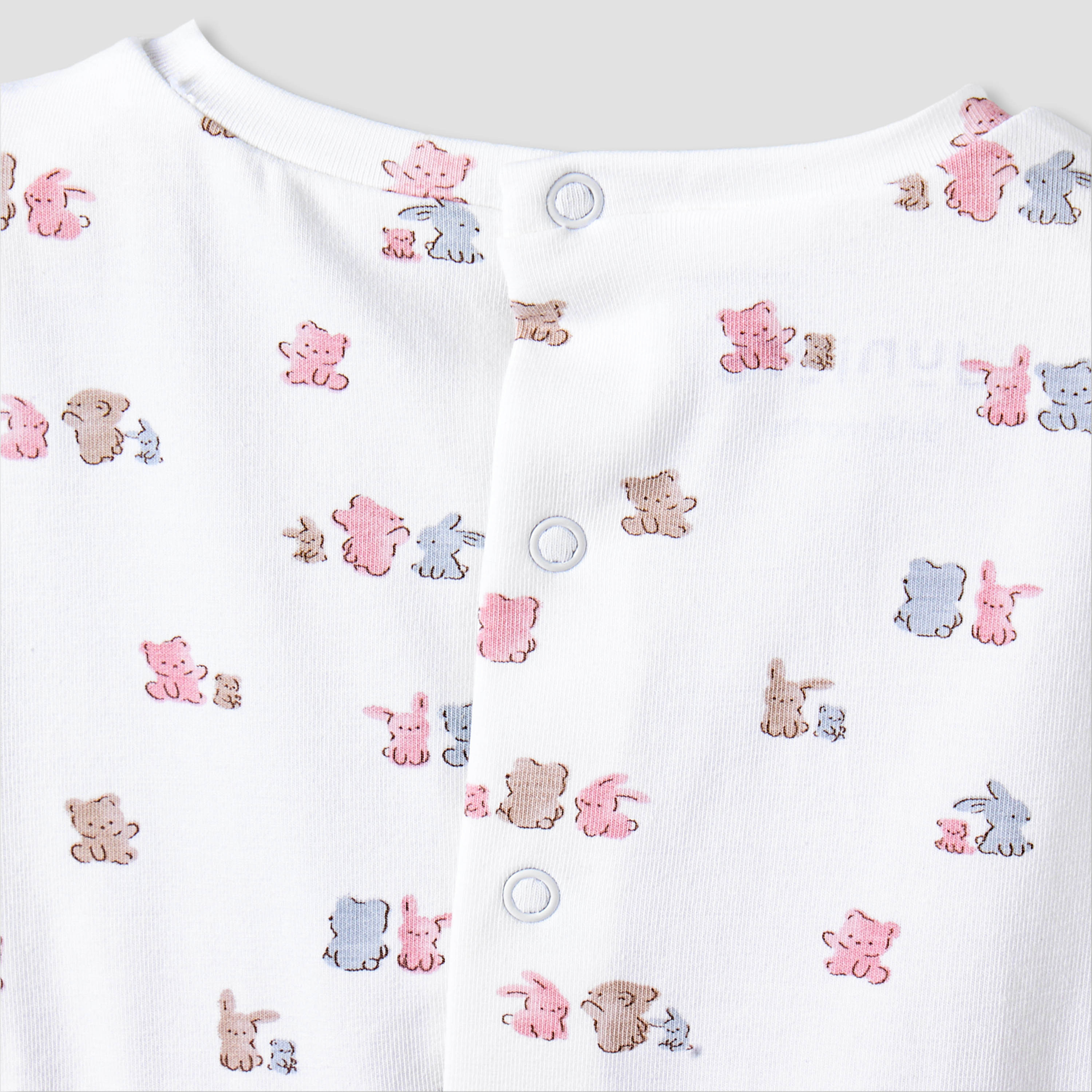 Juniors Round Neck Short Sleeves Knee Length Dress with Bear Print-baby-girls-clothing-dressesandjumpsuits-image-5