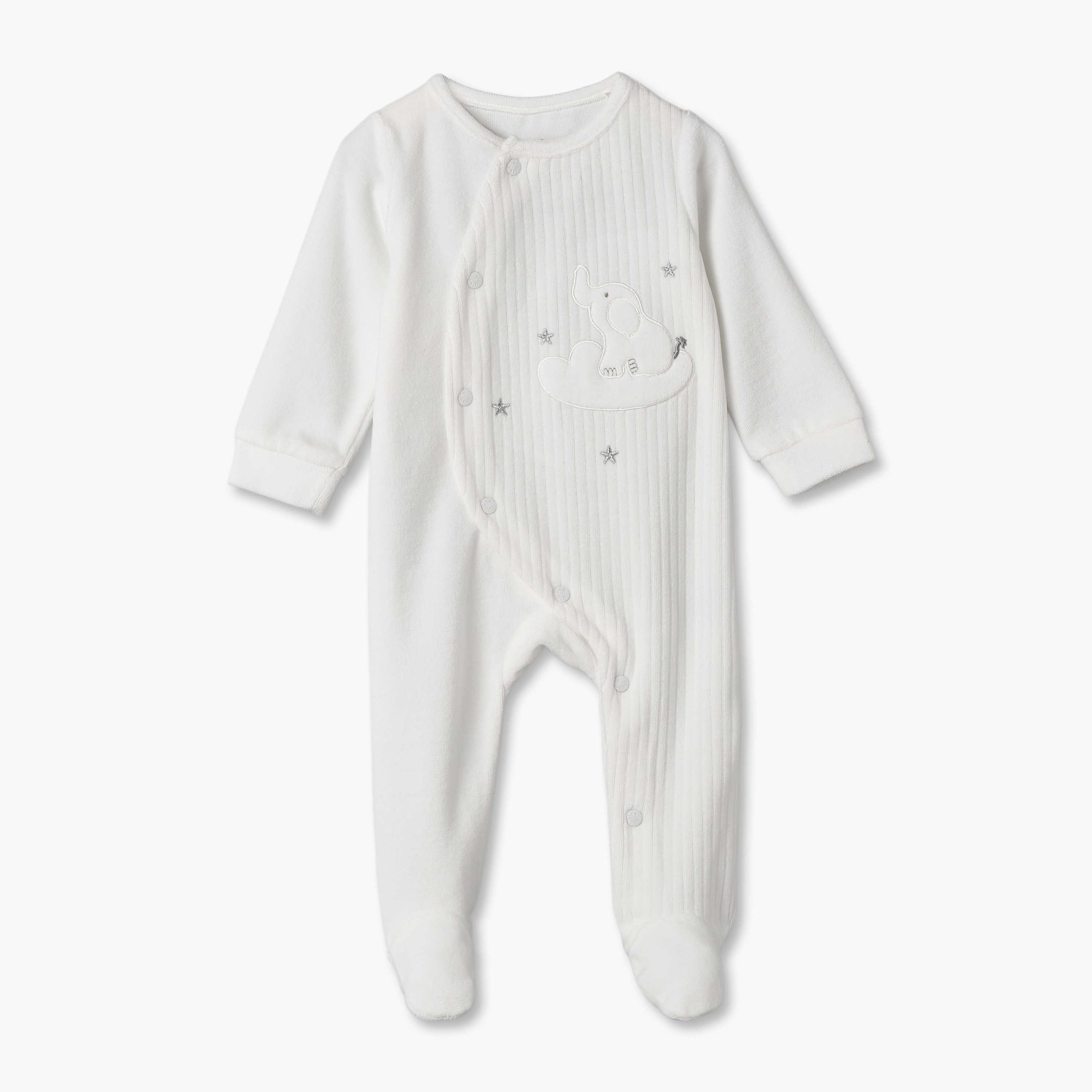 بدلة نوم بياقة ضيقة وأكمام طويلة وتطريزات من جيجلز-baby-boys-clothing-nightwear-sleepsuits-image-2