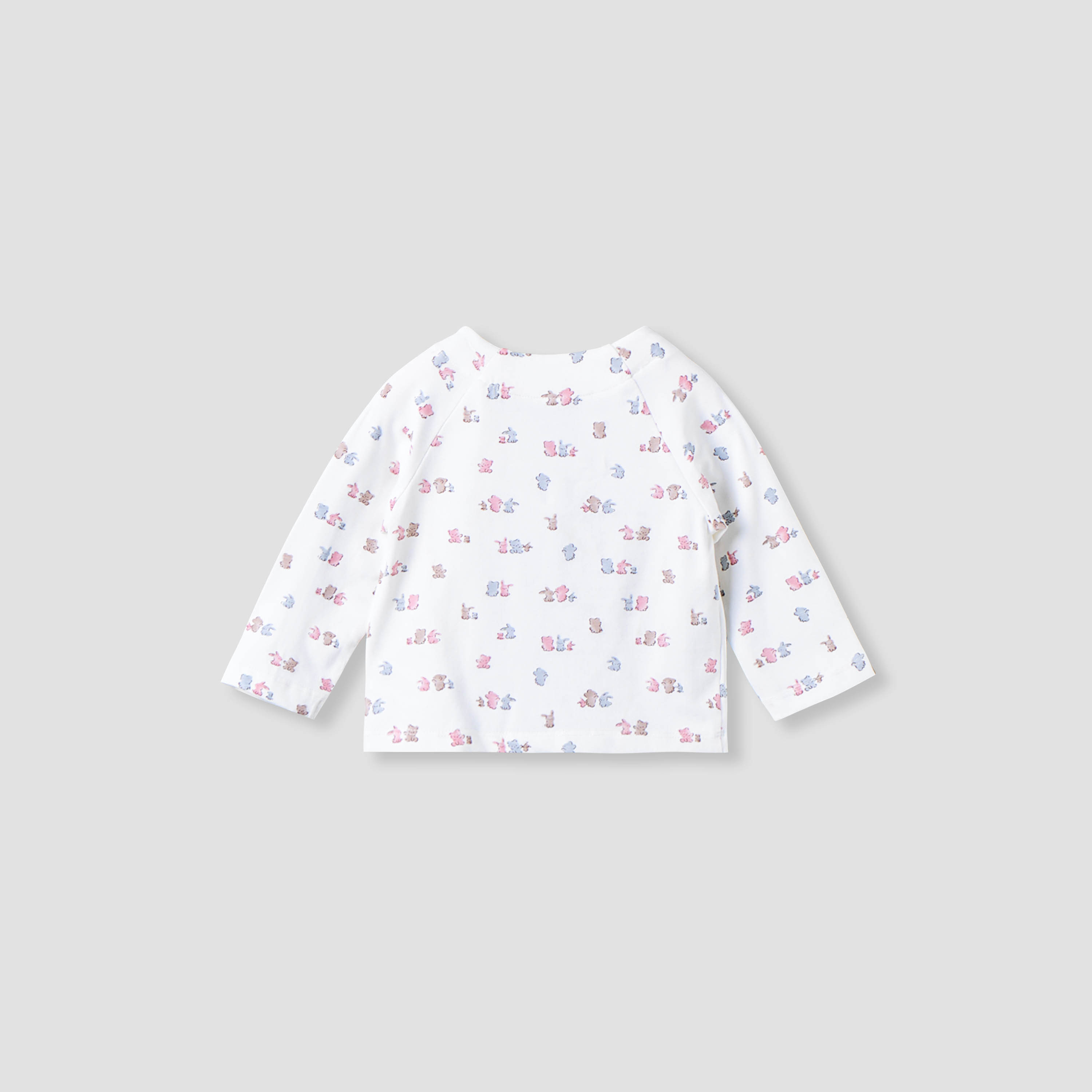 Juniors Cotton V-neck Long Sleeves Pyjama Set with Bear Print-baby-girls-clothing-nightwear-pyjamasets-image-3