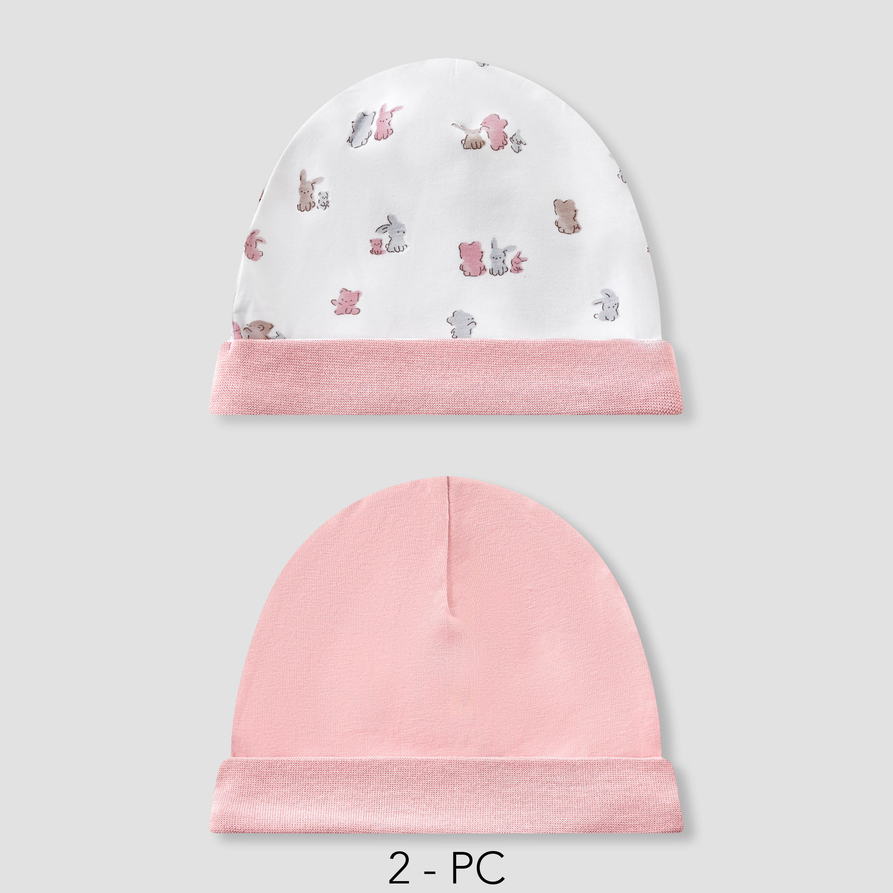 Pack of 2 Juniors Cap with Assorted Print-baby-girls-accessories-caps-image-1