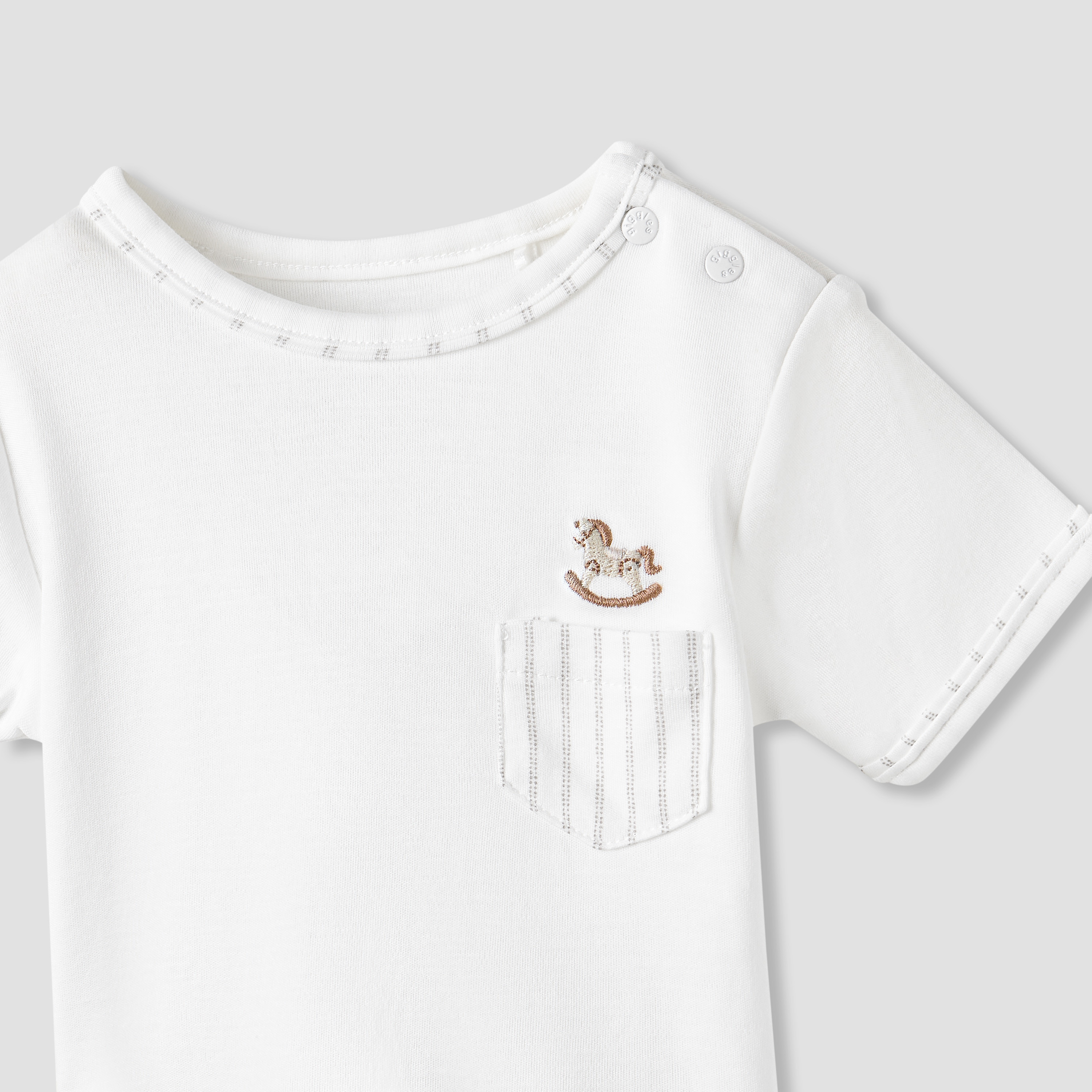 طقم دنغري وتيشيرت سادة من جيجلز-baby-boys-clothing-rompers-image-3