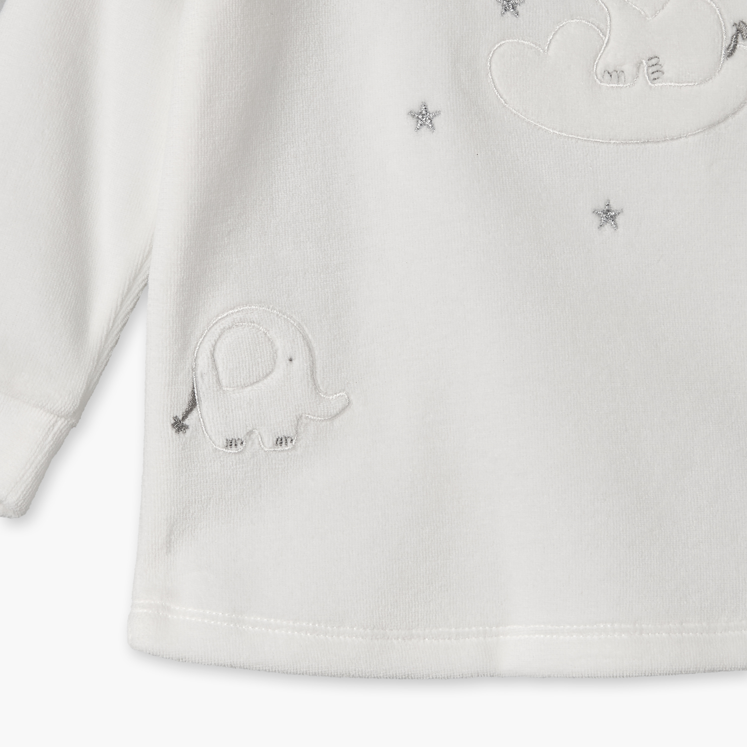 Giggles Crew Neck Long Sleeves Pyjama Set with Elephant Embroidery-baby-boys-clothing-nightwear-pyjamasets-image-7