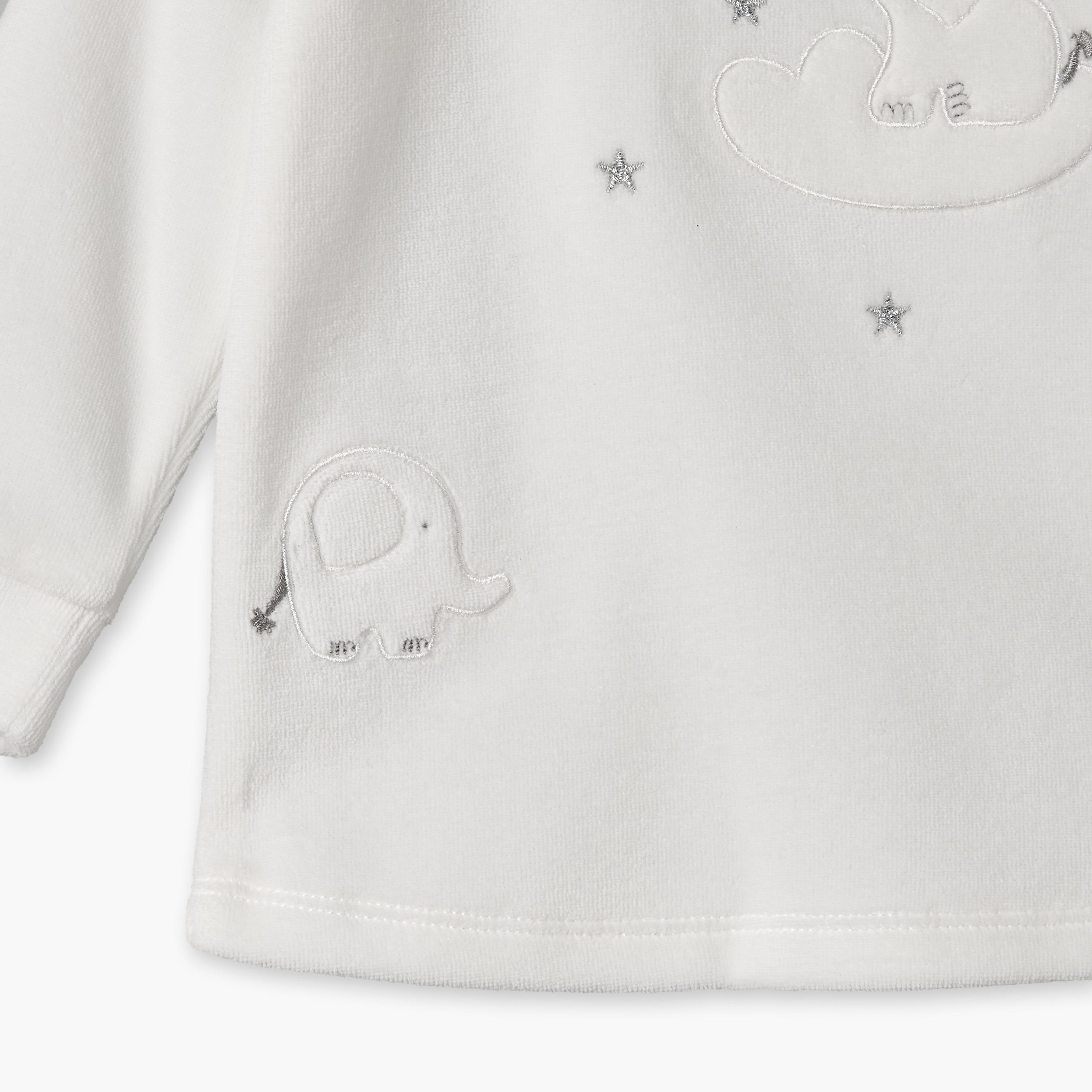 Giggles Crew Neck Long Sleeves Pyjama Set with Elephant Embroidery-baby-boys-clothing-nightwear-pyjamasets-image-8