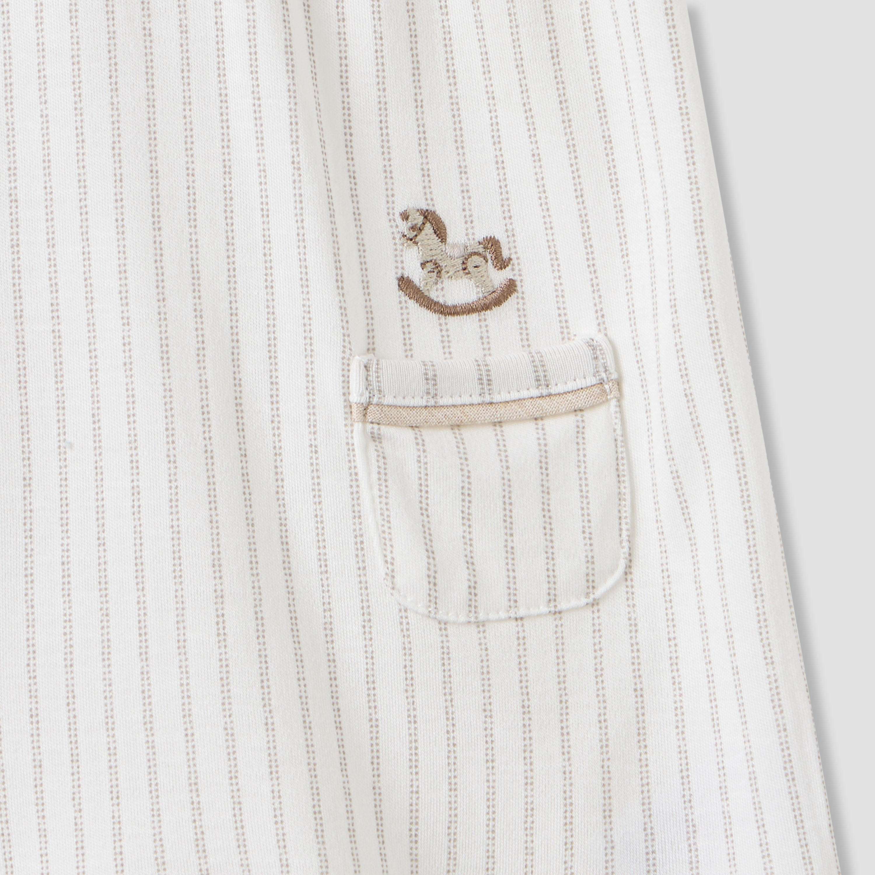 Giggles Striped Romper with Short Sleeves and Button Closure-baby-boys-clothing-rompers-image-4