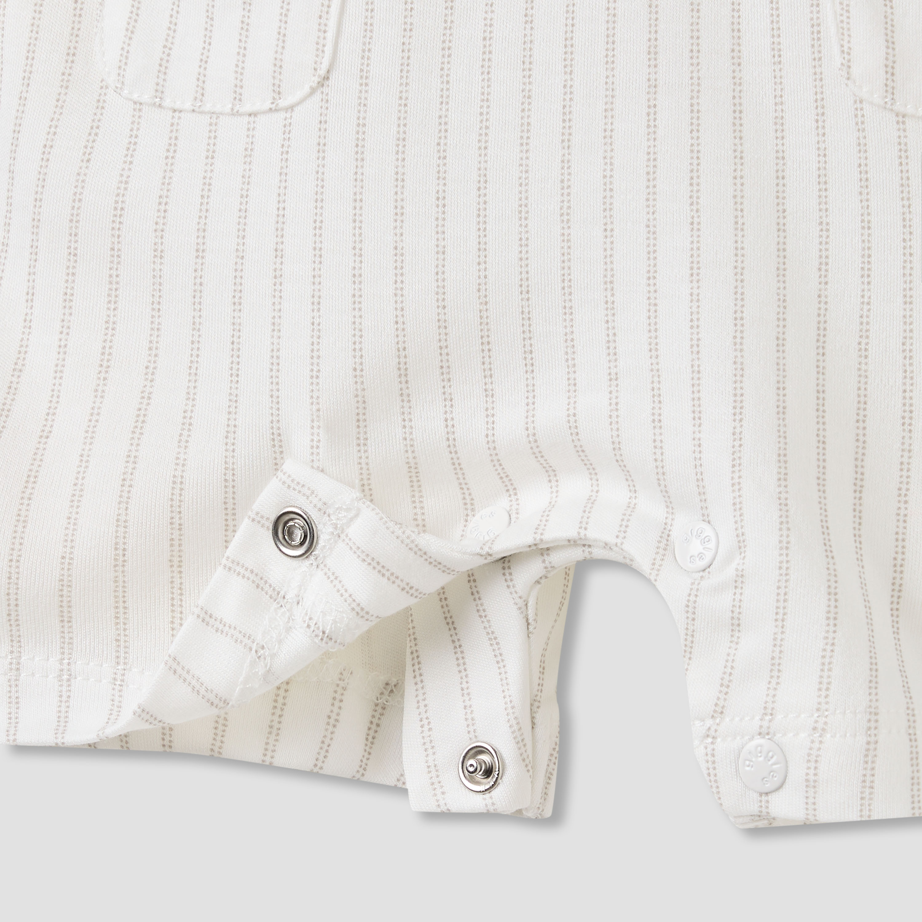 Giggles Striped Romper with Short Sleeves and Button Closure-baby-boys-clothing-rompers-image-5