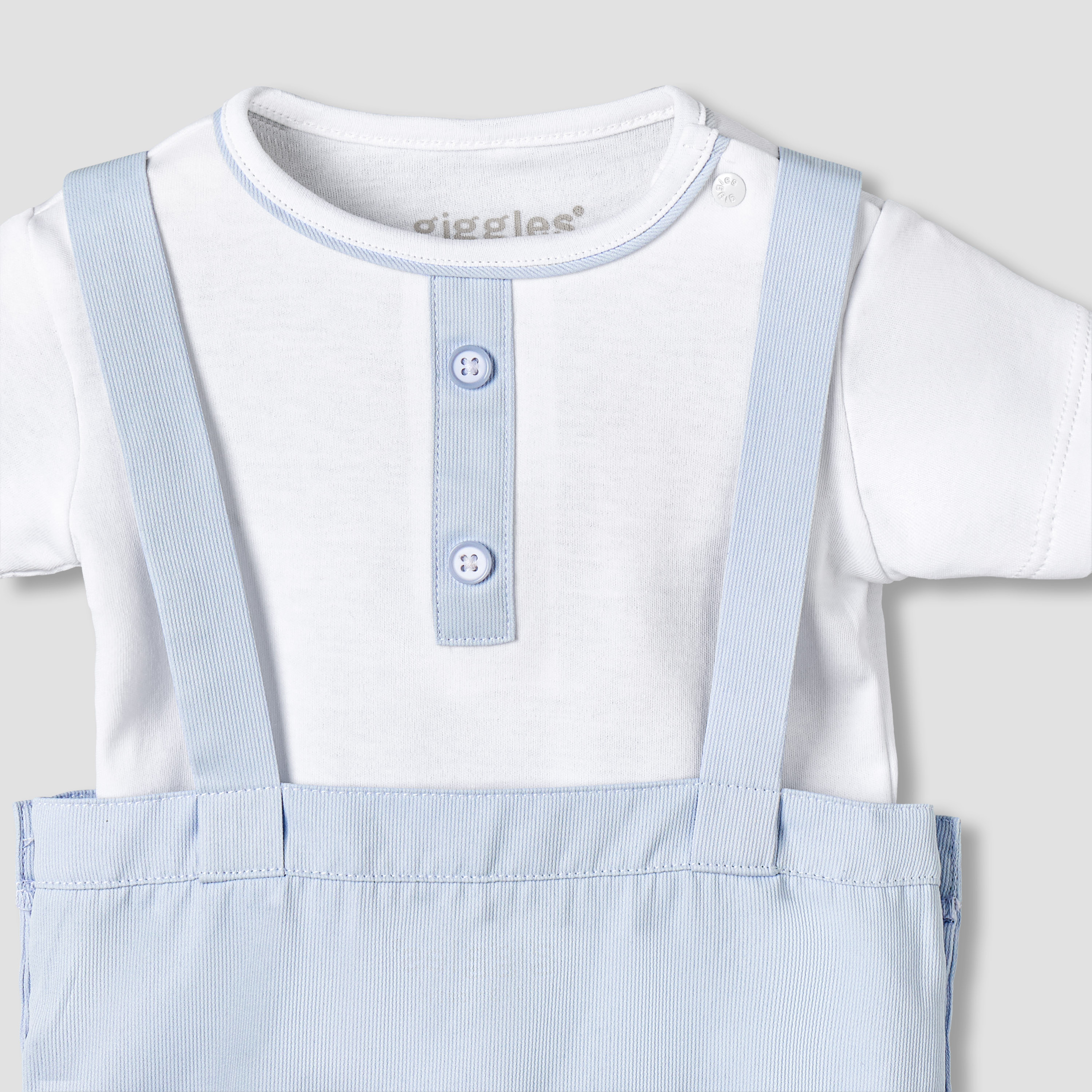 Giggles Crew Neck Short Sleeves T-shirts and Dungaree Set with Stripes-baby-boys-clothing-setsandcoords-image-4