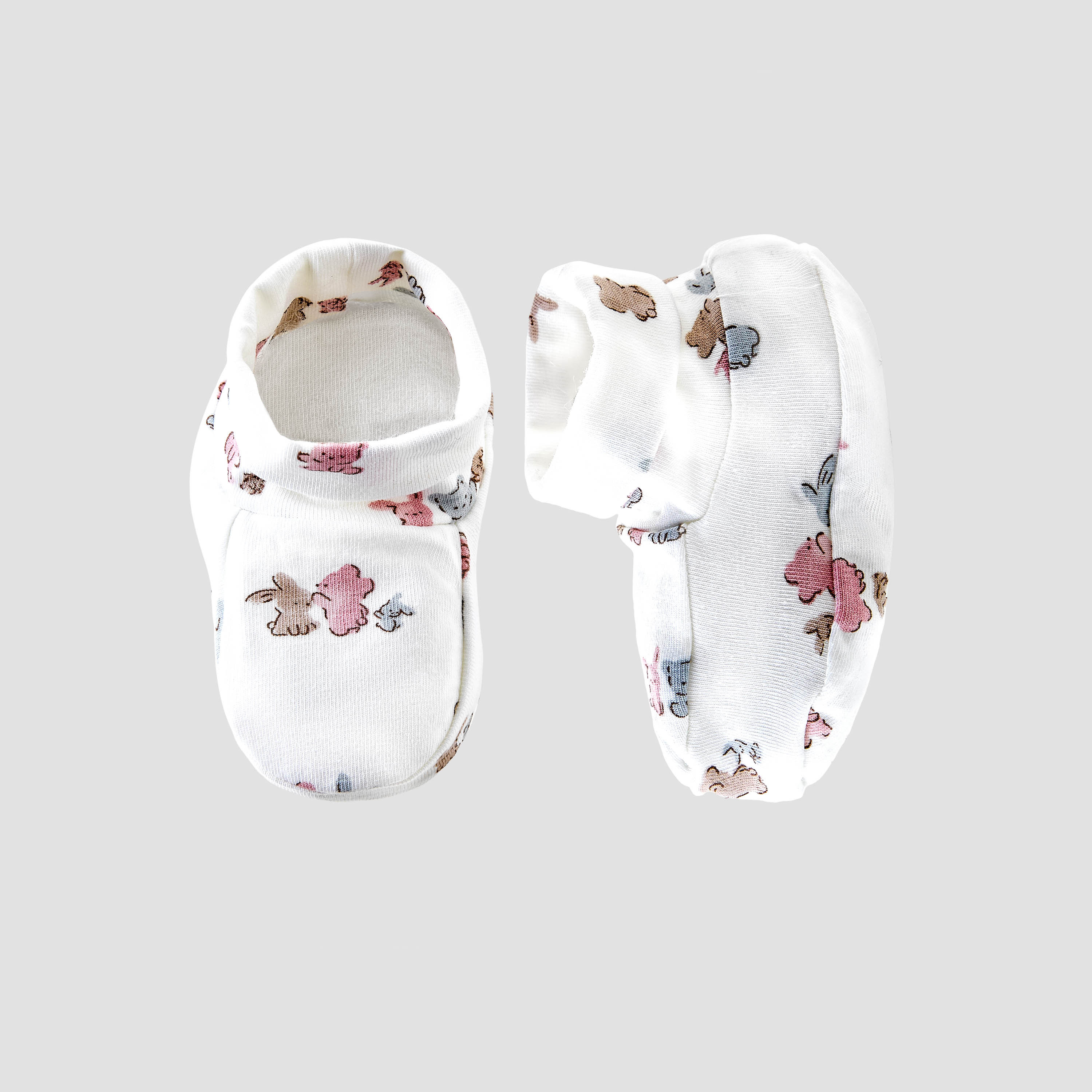 Pack of 2 Juniors Booties with Cuffed Hem, Assorted Print-baby-girls-shoes-booties-image-2