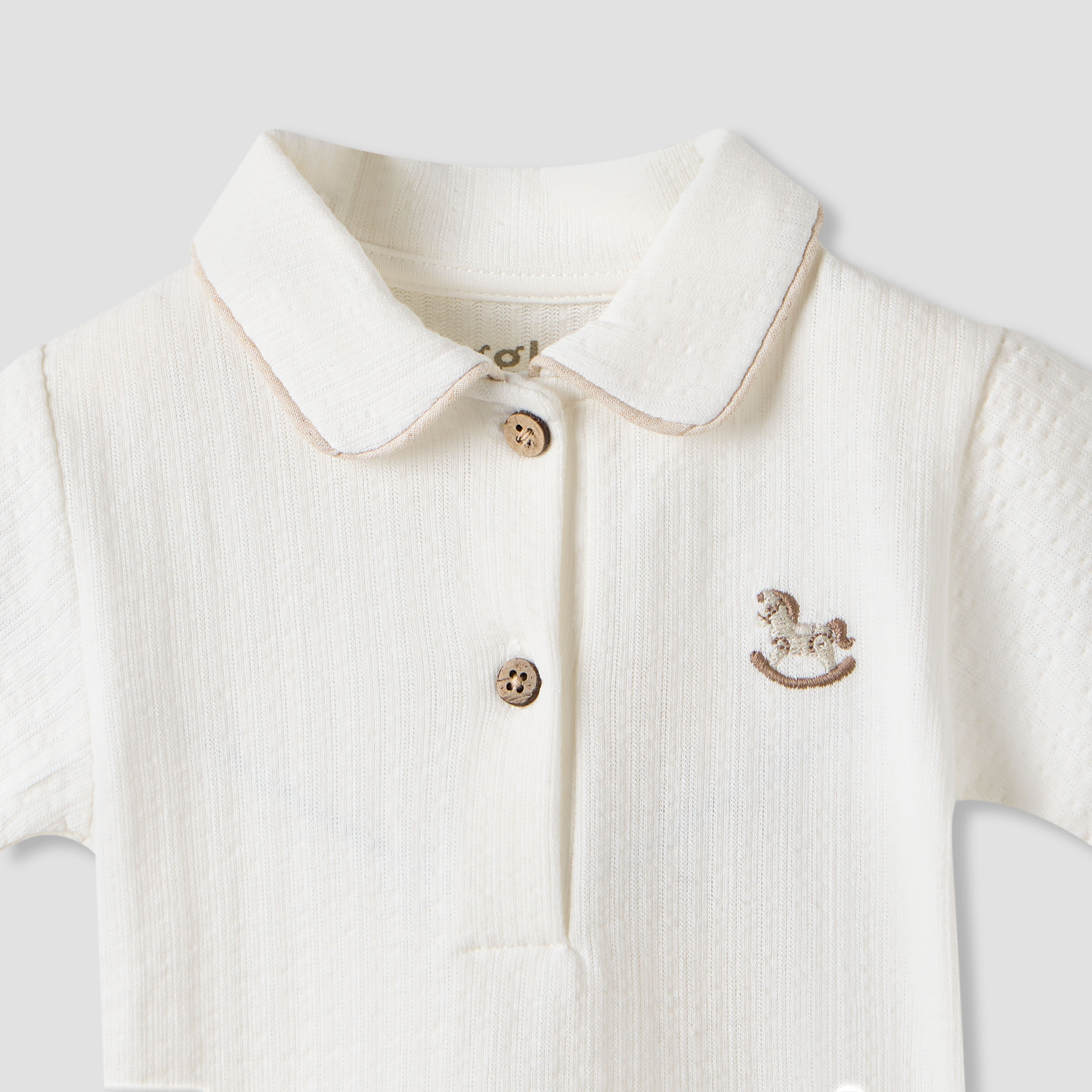 طقم شورت وتيشيرت بولو بتطريزات من جيجلز-baby-boys-clothing-nightwear-pyjamasets-image-4