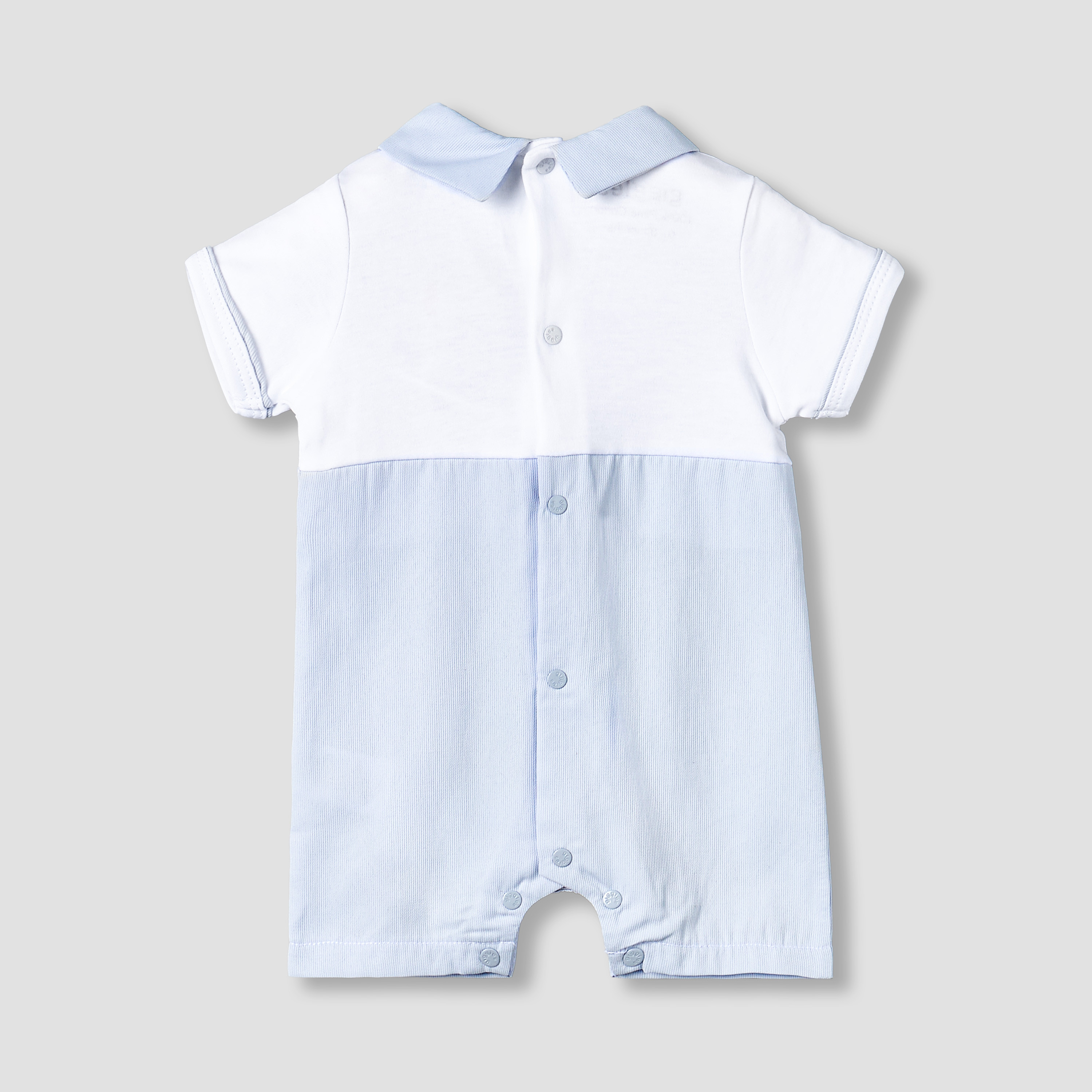 Giggles Collared Short Sleeves Romper with Panelled Design-baby-boys-clothing-rompers-image-2