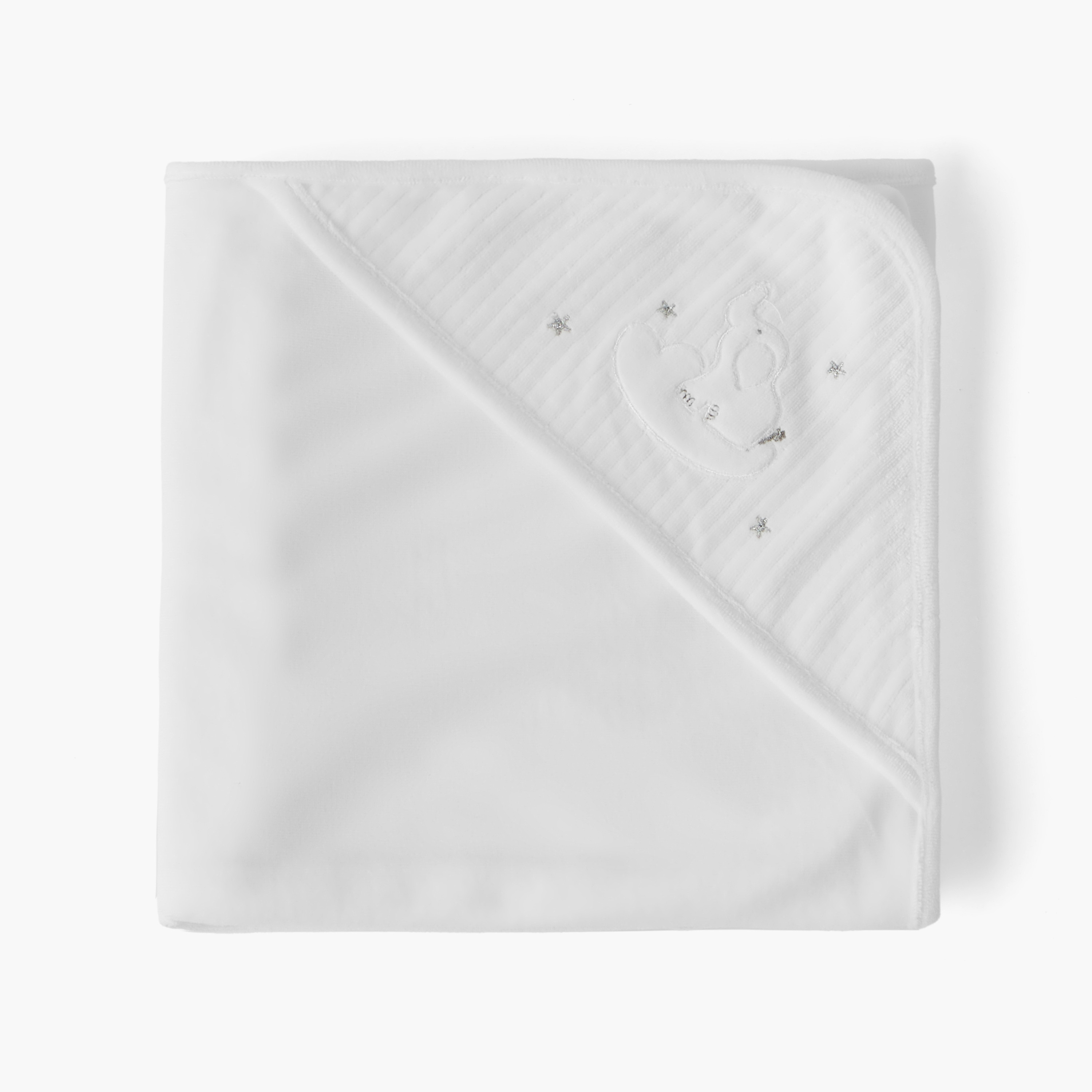 بطانية مواليد بقبعة وتطريزات من جيجلز-baby-nursery-blanketsandswaddles-receivingblankets-image-3