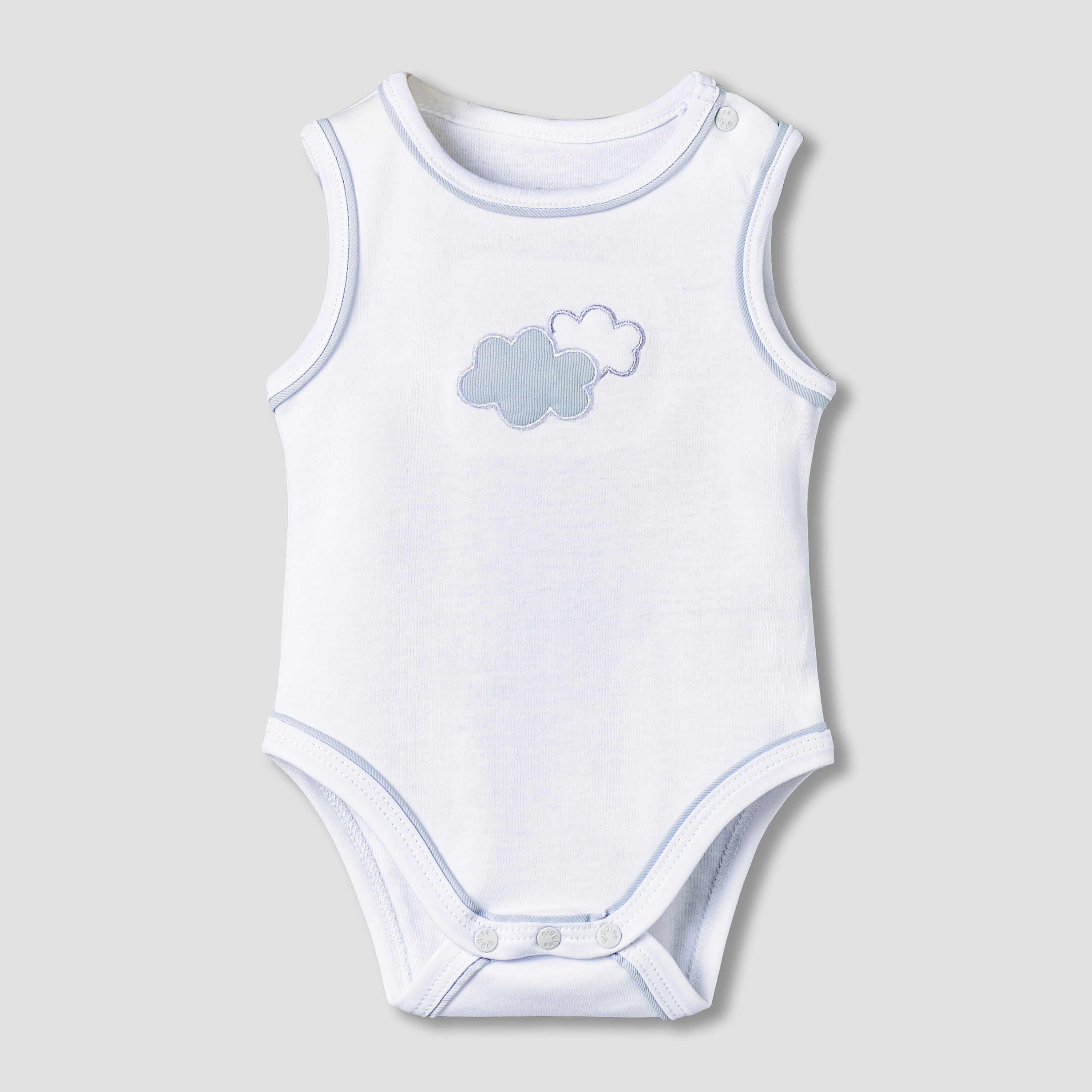 Giggles Round Neck Sleeveless Bodysuit with Snap Button Closure-baby-boys-clothing-bodysuits-image-1