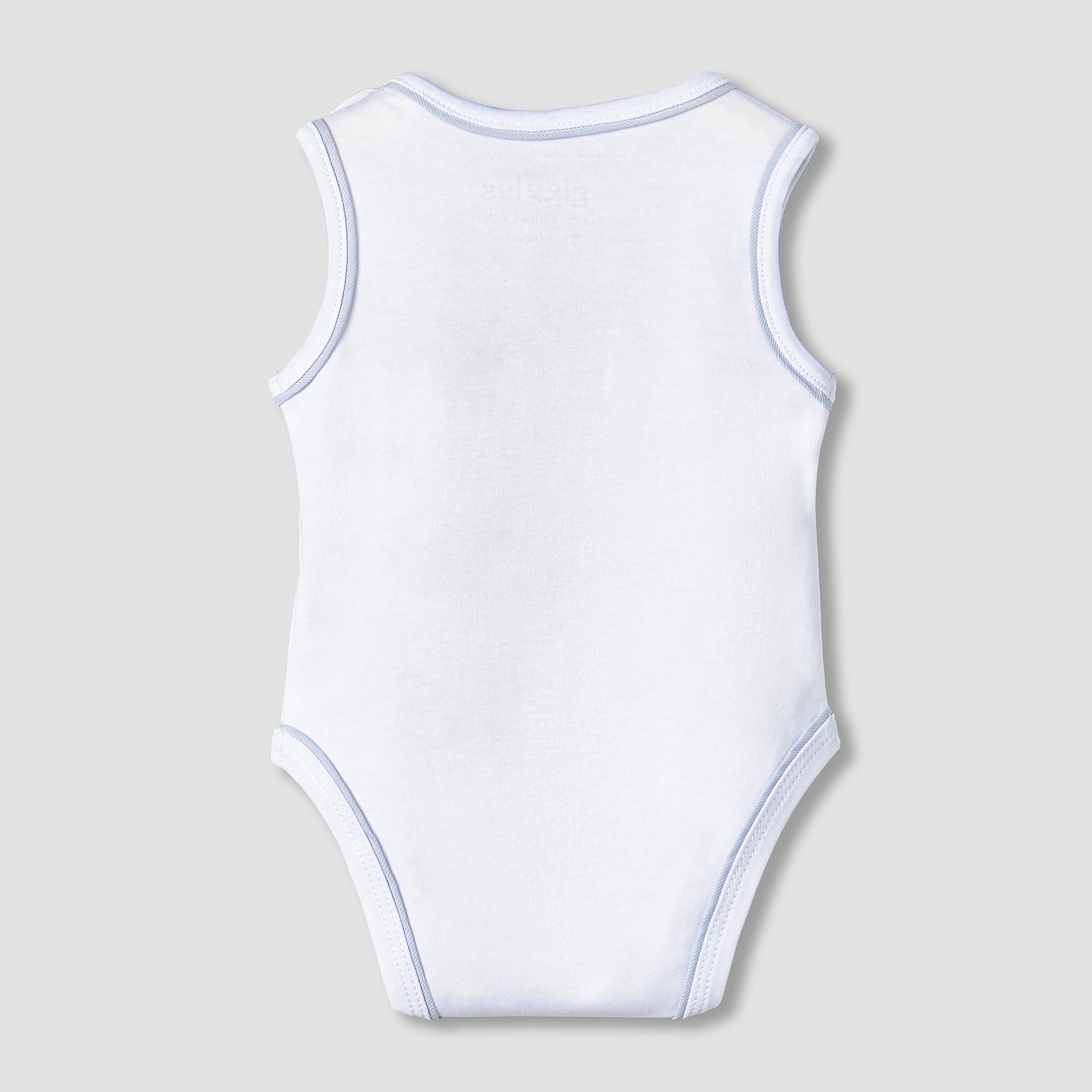 Giggles Round Neck Sleeveless Bodysuit with Snap Button Closure-baby-boys-clothing-bodysuits-image-2