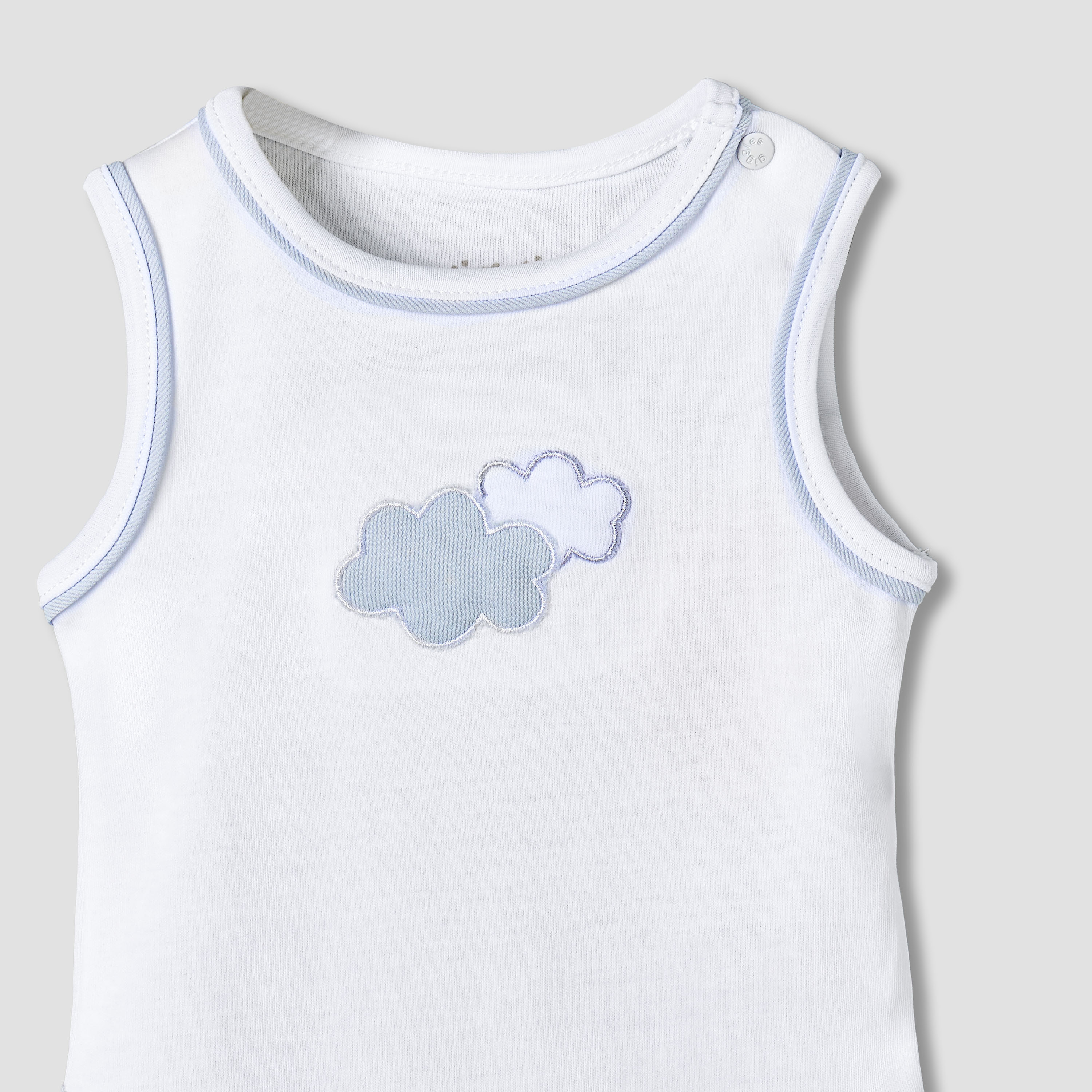 Giggles Round Neck Sleeveless Bodysuit with Snap Button Closure-baby-boys-clothing-bodysuits-image-3