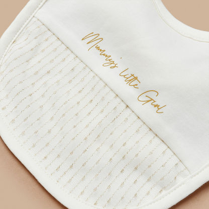 Giggles Printed Bib with Button Closure-Bibs and Burp Cloths-image-1