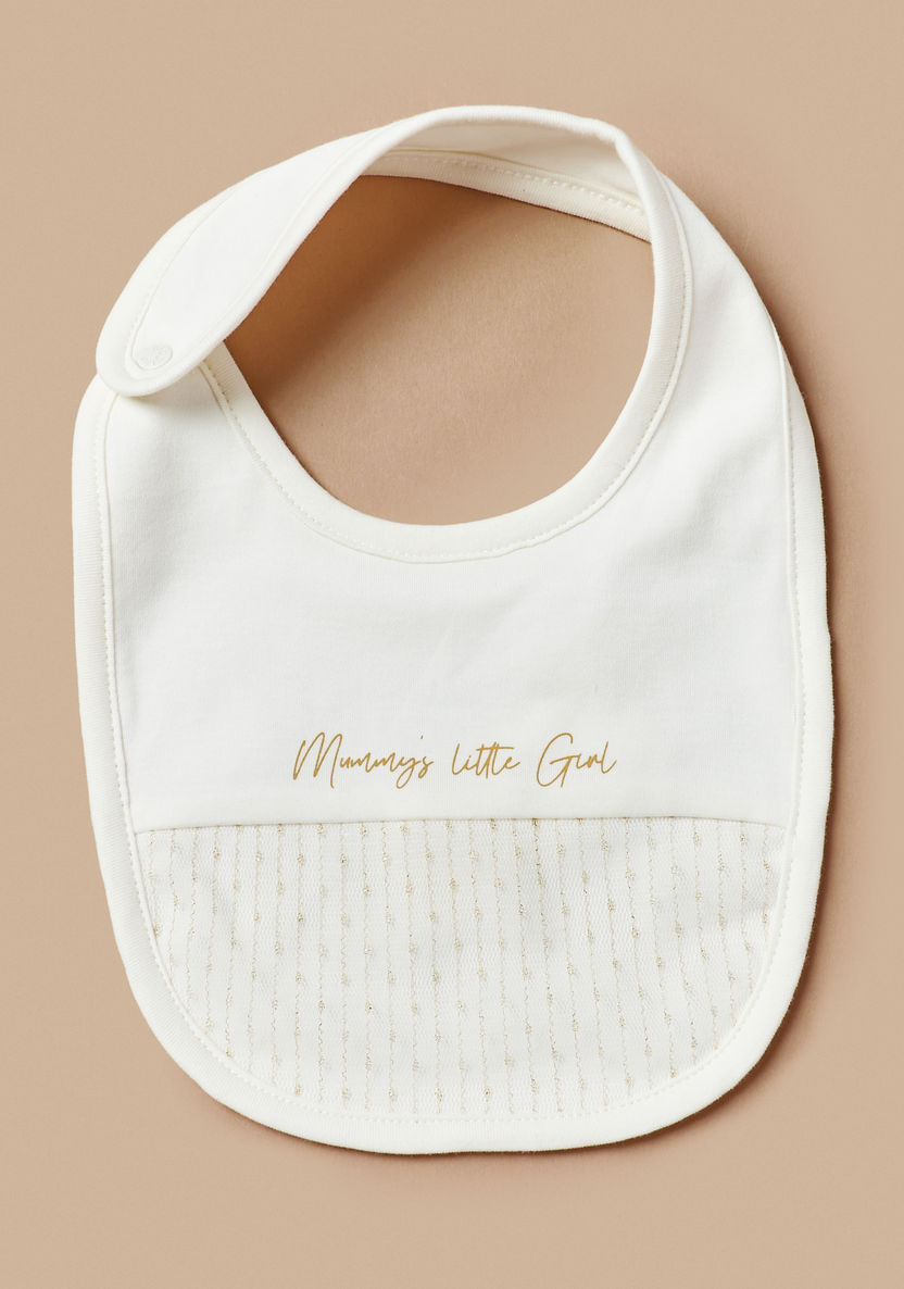 Giggles Printed Bib with Button Closure-Bibs and Burp Cloths-image-2