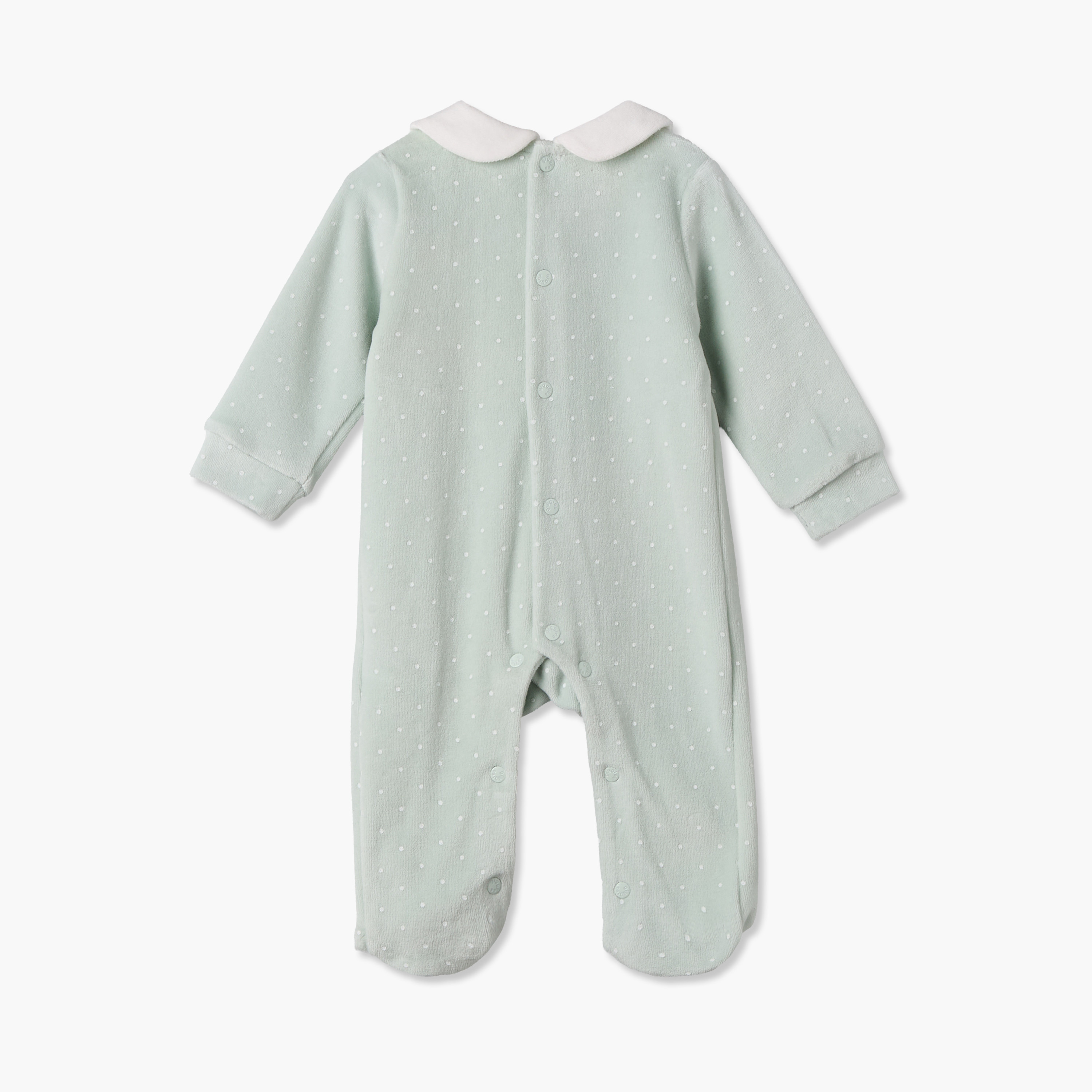 Giggles Peter Pan Collar Long Sleeves Sleepsuit with Snap Button Closure-baby-girls-clothing-nightwear-sleepsuits-image-3