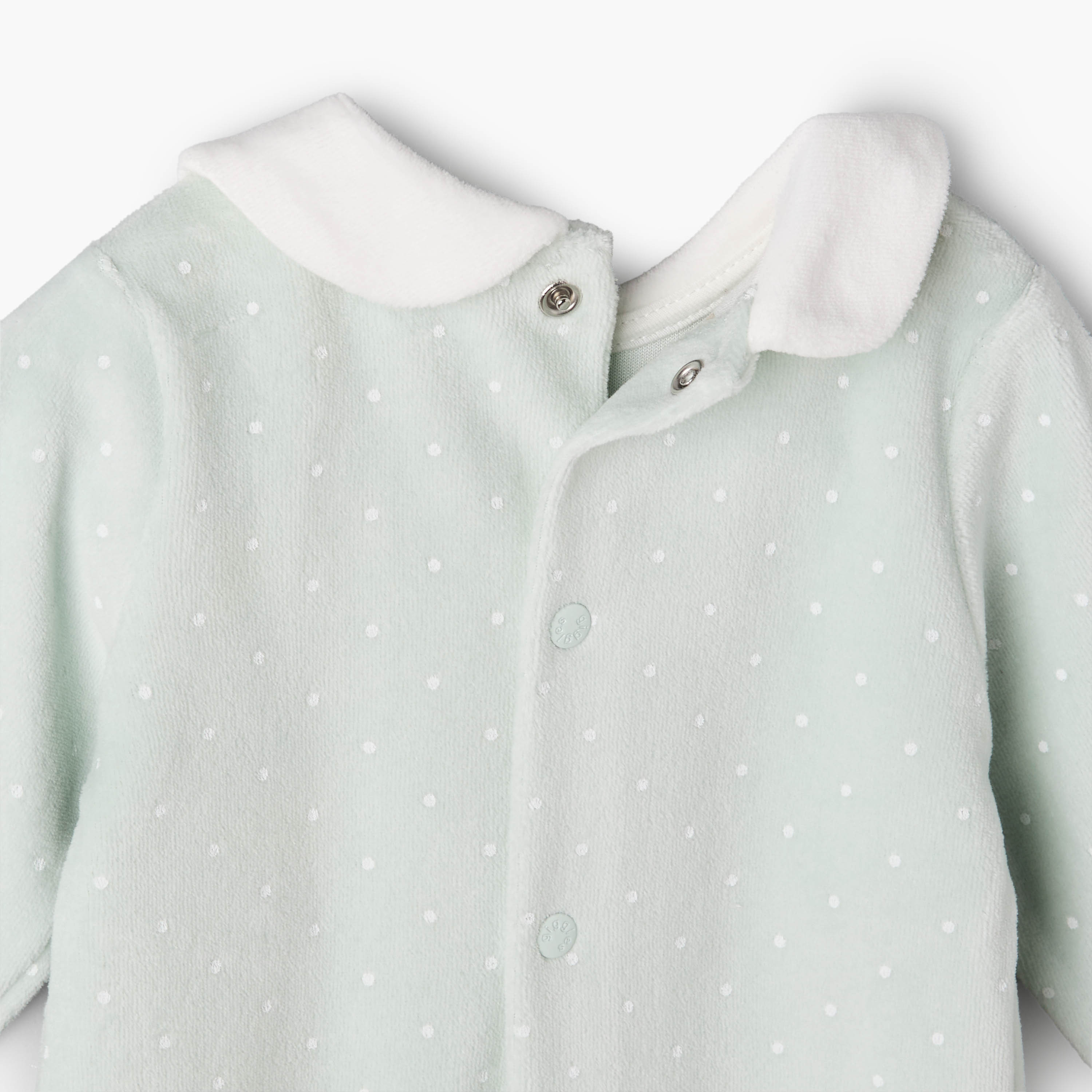 Giggles Peter Pan Collar Long Sleeves Sleepsuit with Snap Button Closure-baby-girls-clothing-nightwear-sleepsuits-image-6