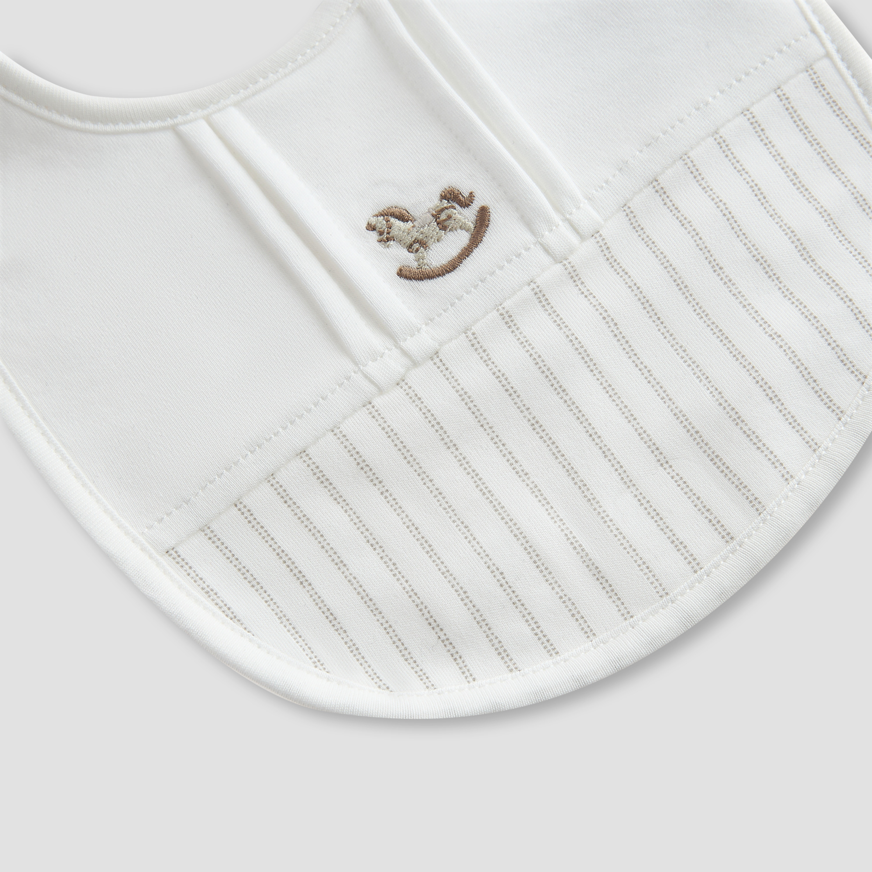 Giggles Rocking Horse Embroidered Bib with Button Closure-baby-feeding-bibs-image-3