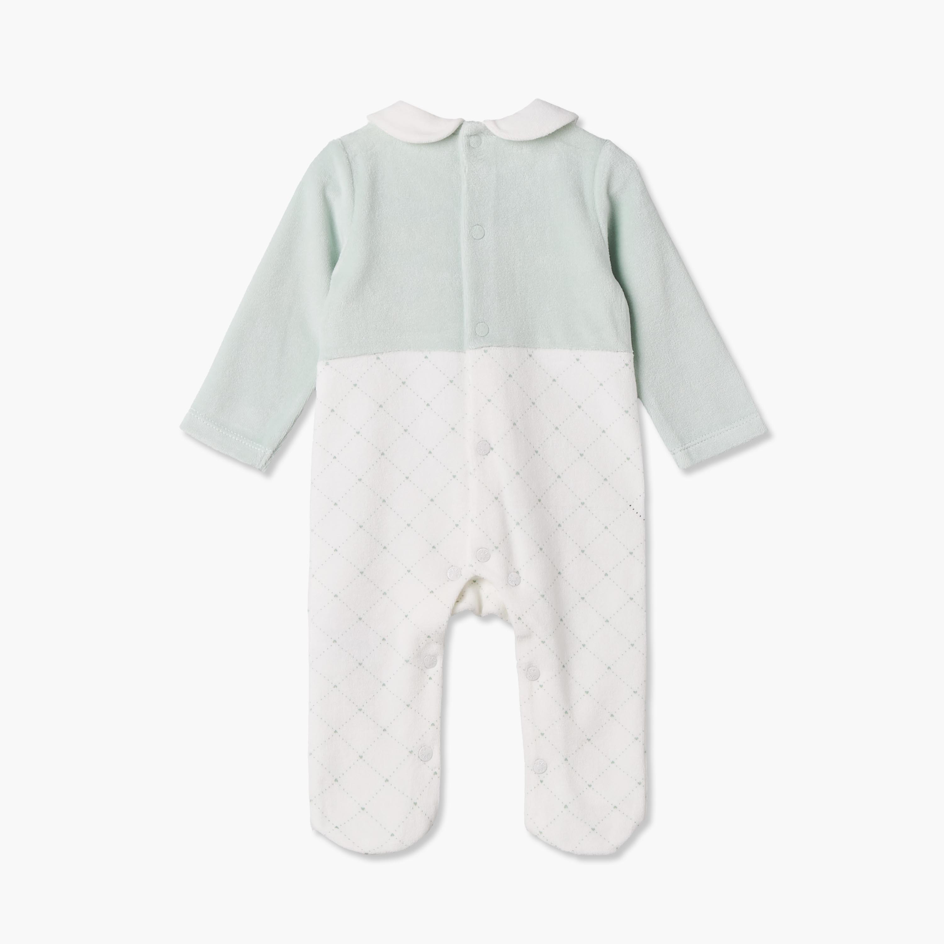 Giggles Collared Long Sleeves Sleepsuit with Snap Button Closure-baby-girls-clothing-nightwear-sleepsuits-image-3