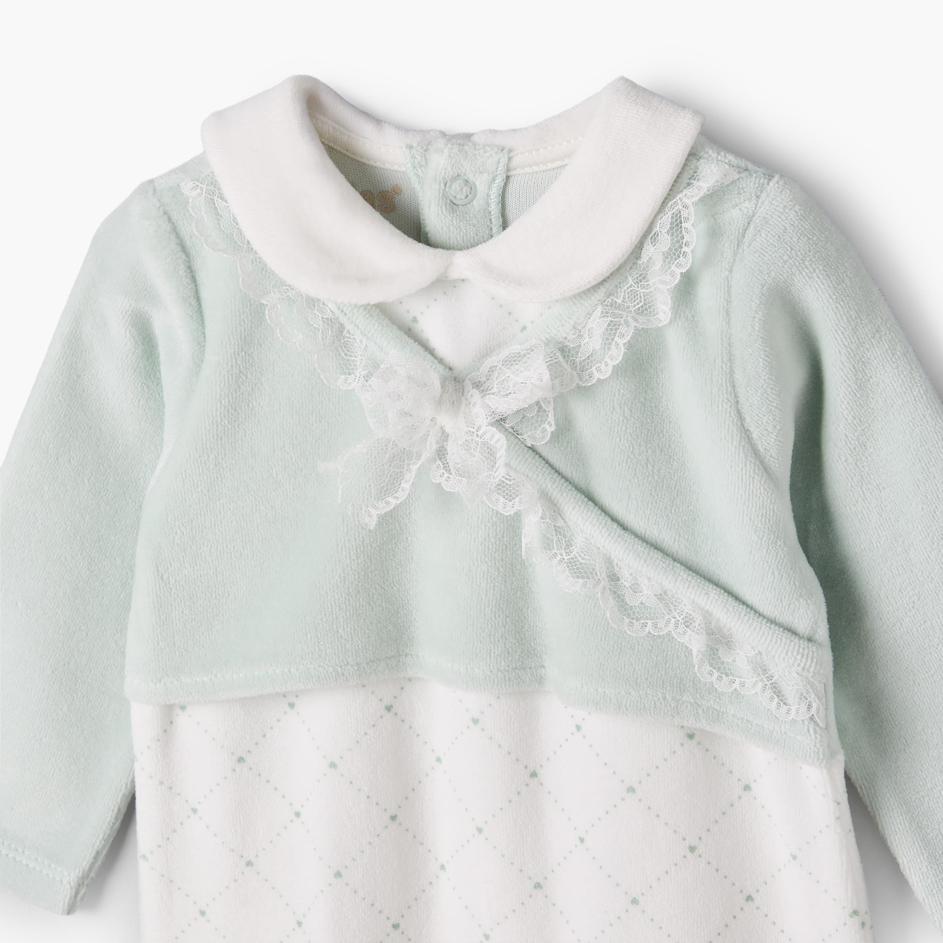 Giggles Collared Long Sleeves Sleepsuit with Snap Button Closure-baby-girls-clothing-nightwear-sleepsuits-image-4