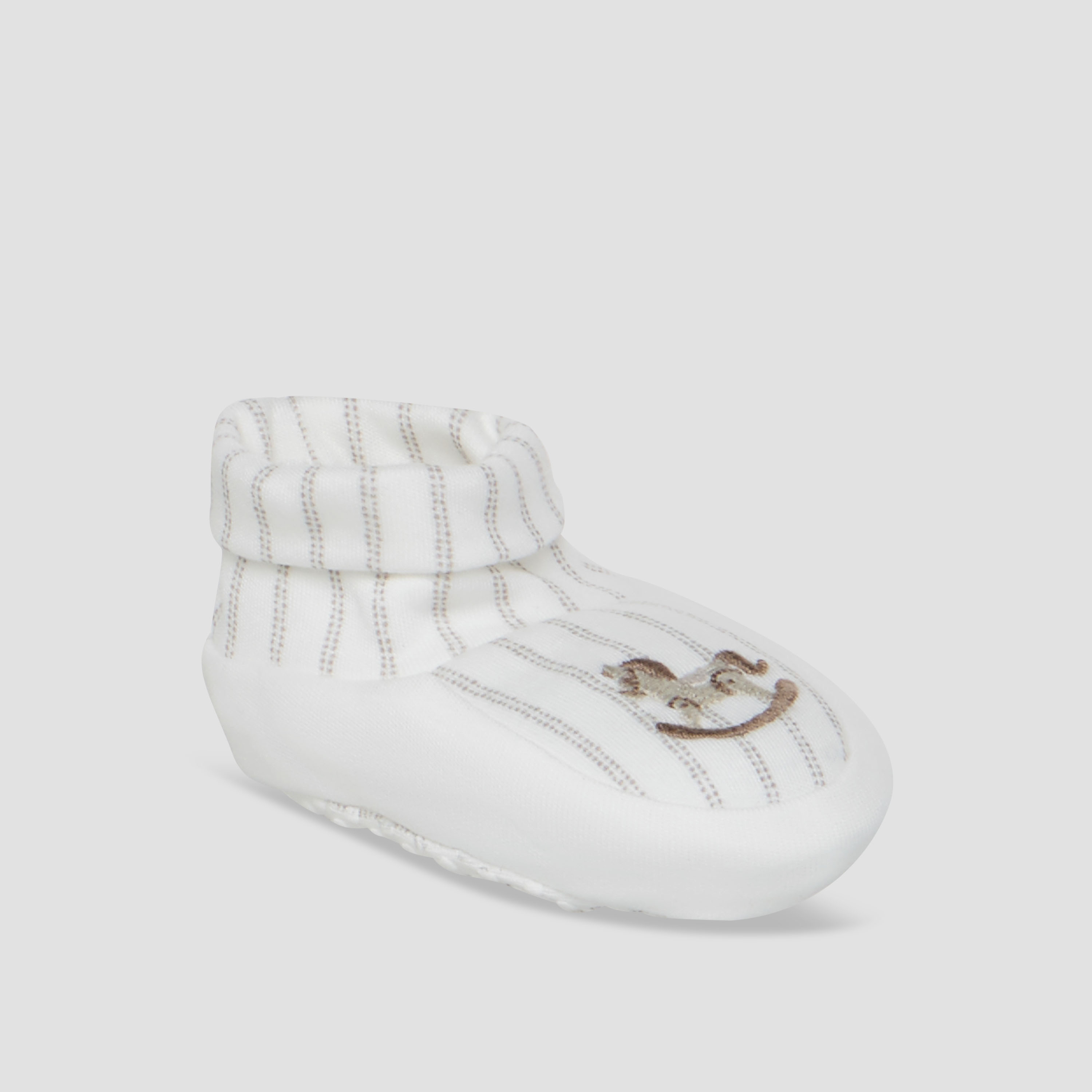 Giggles Rocking Horse Embroidered Slip-On Booties-baby-boys-shoes-booties-image-2