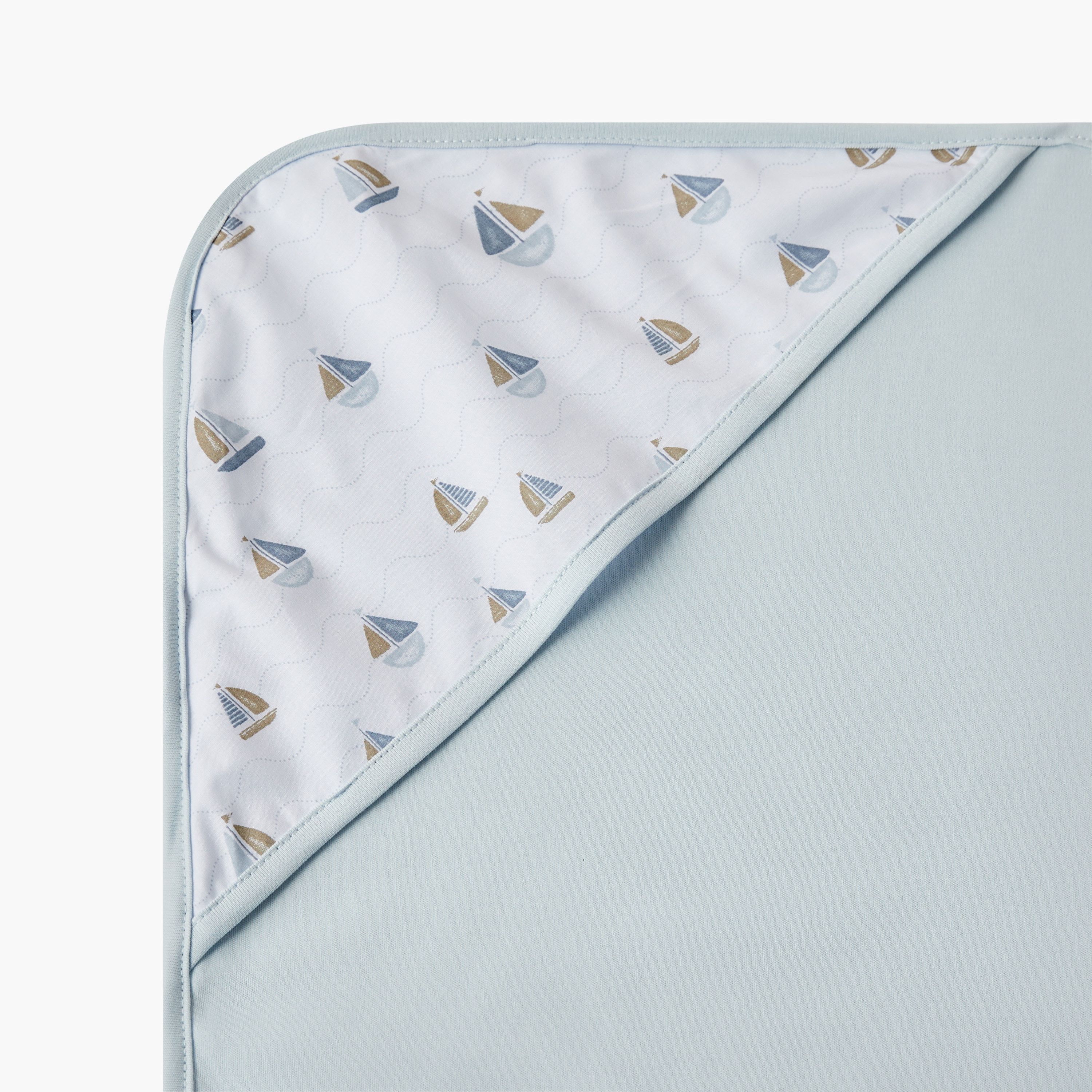 Giggles Sail Boat Print Receiving Blanket - 70x70 cm-baby-nursery-blanketsandswaddles-receivingblankets-image-5