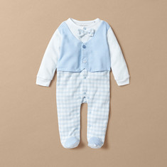 Giggles Checked Sleepsuit with Coat