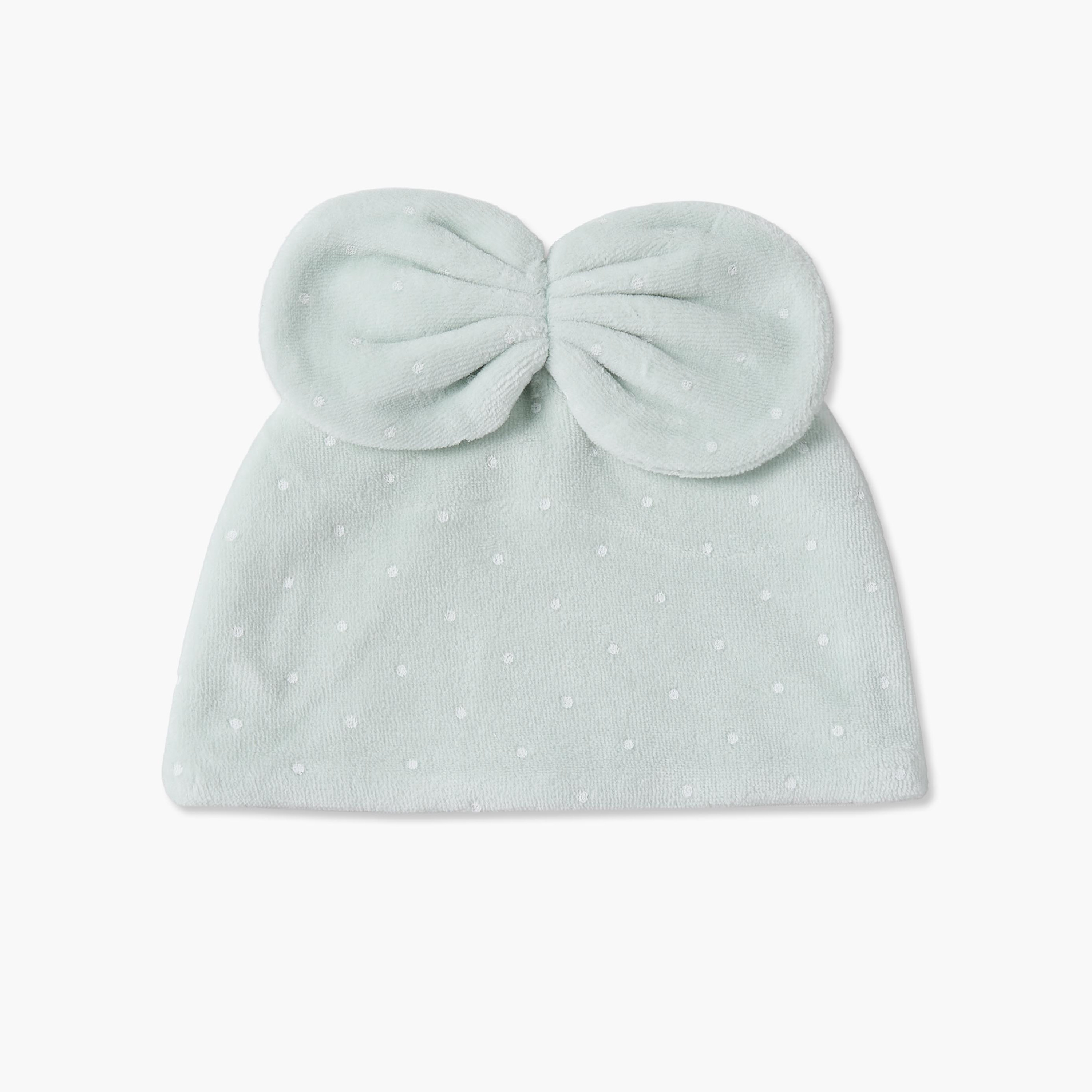 Giggles Cap with Bow Applique-baby-girls-accessories-caps-image-1