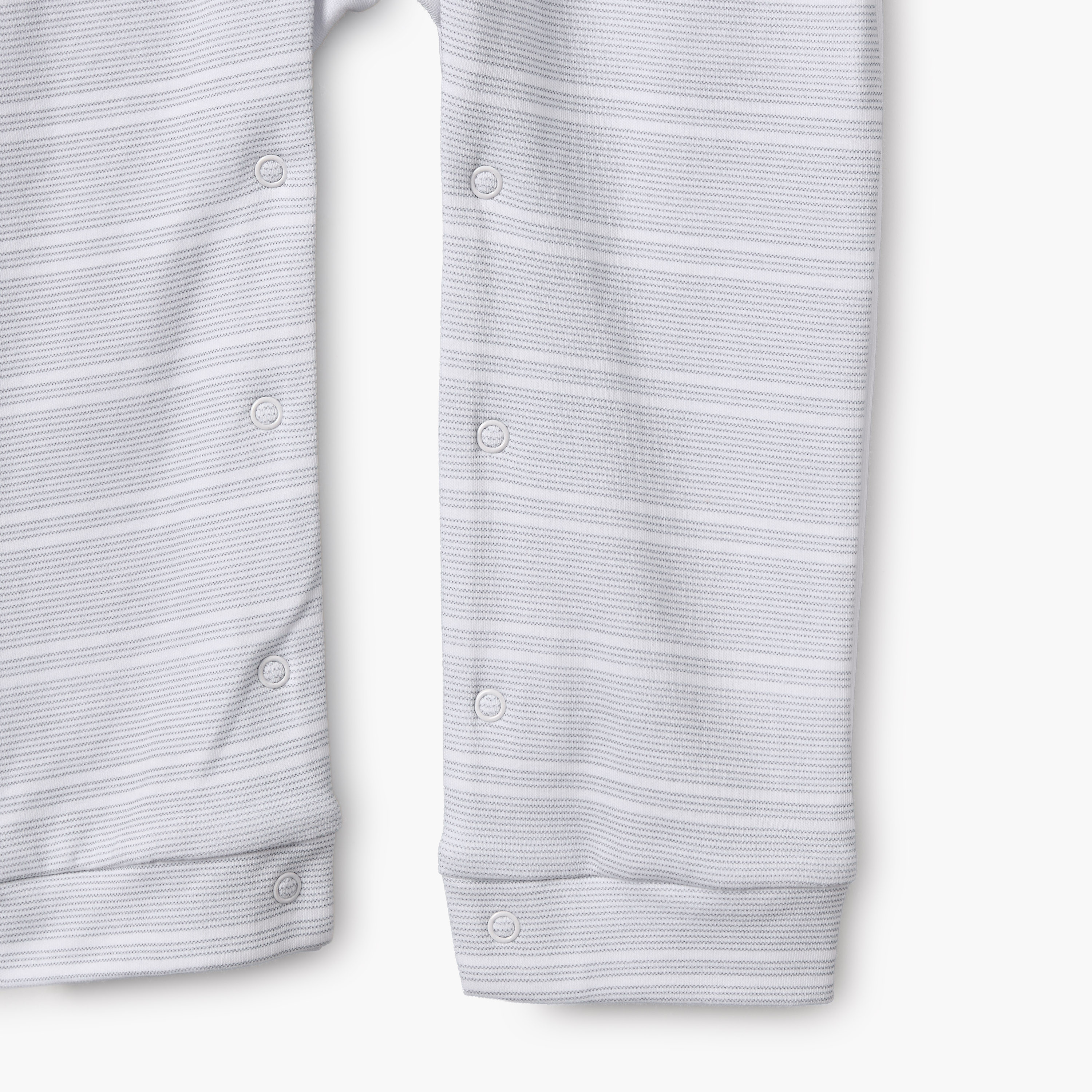 Juniors Cotton Collared Long Sleeves Sleepsuit with Stripes-baby-boys-clothing-nightwear-sleepsuits-image-5