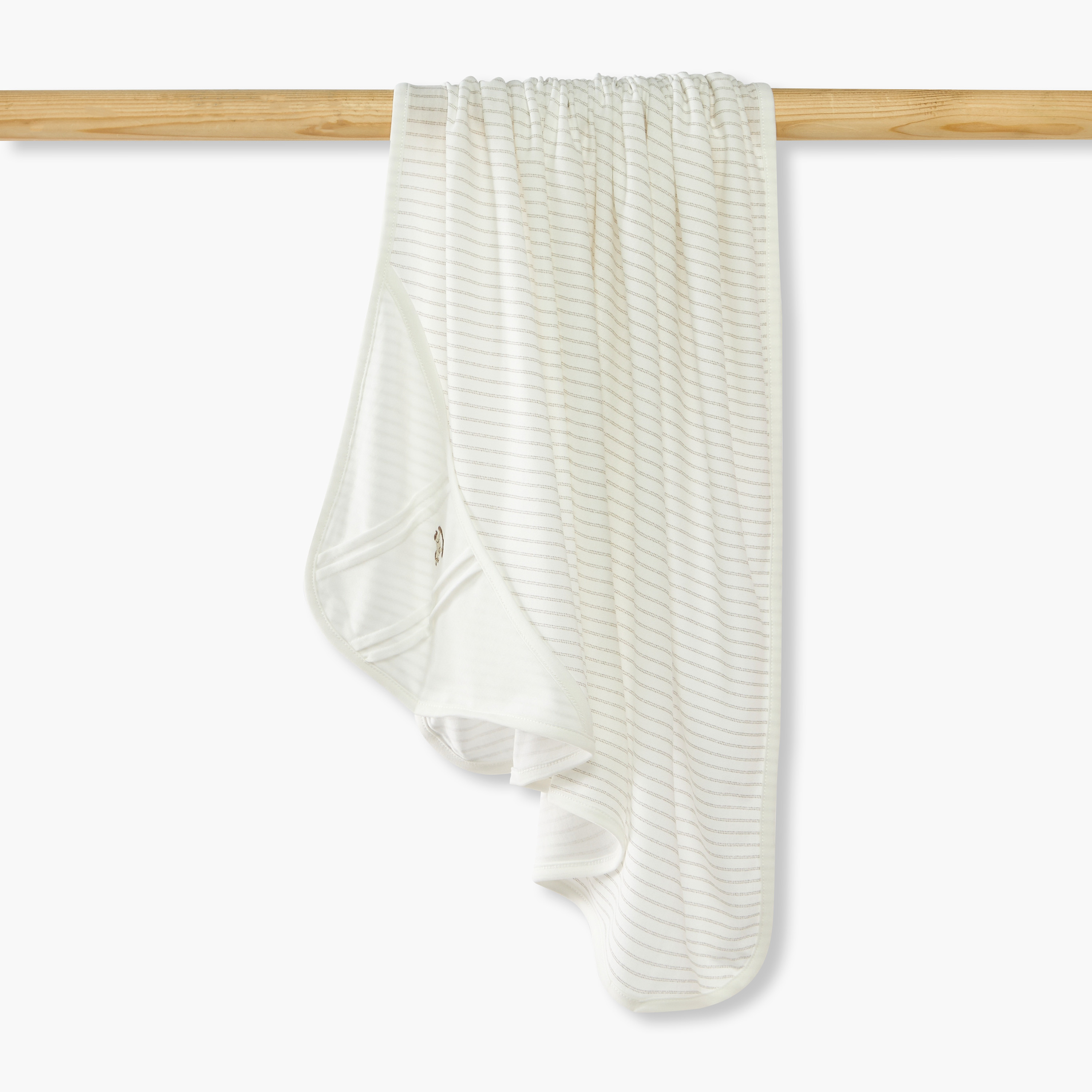 Giggles Striped Hooded Receiving Blanket-baby-nursery-blanketsandswaddles-receivingblankets-image-1