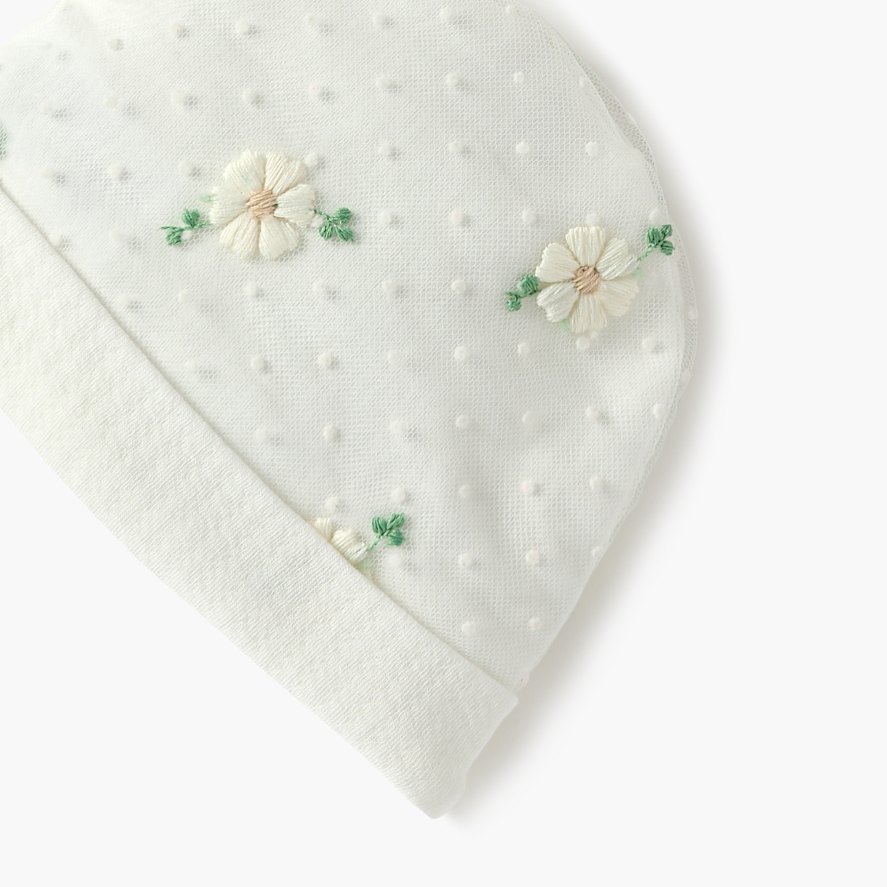 Giggles Flower Embroidered Cap-baby-girls-accessories-caps-image-3