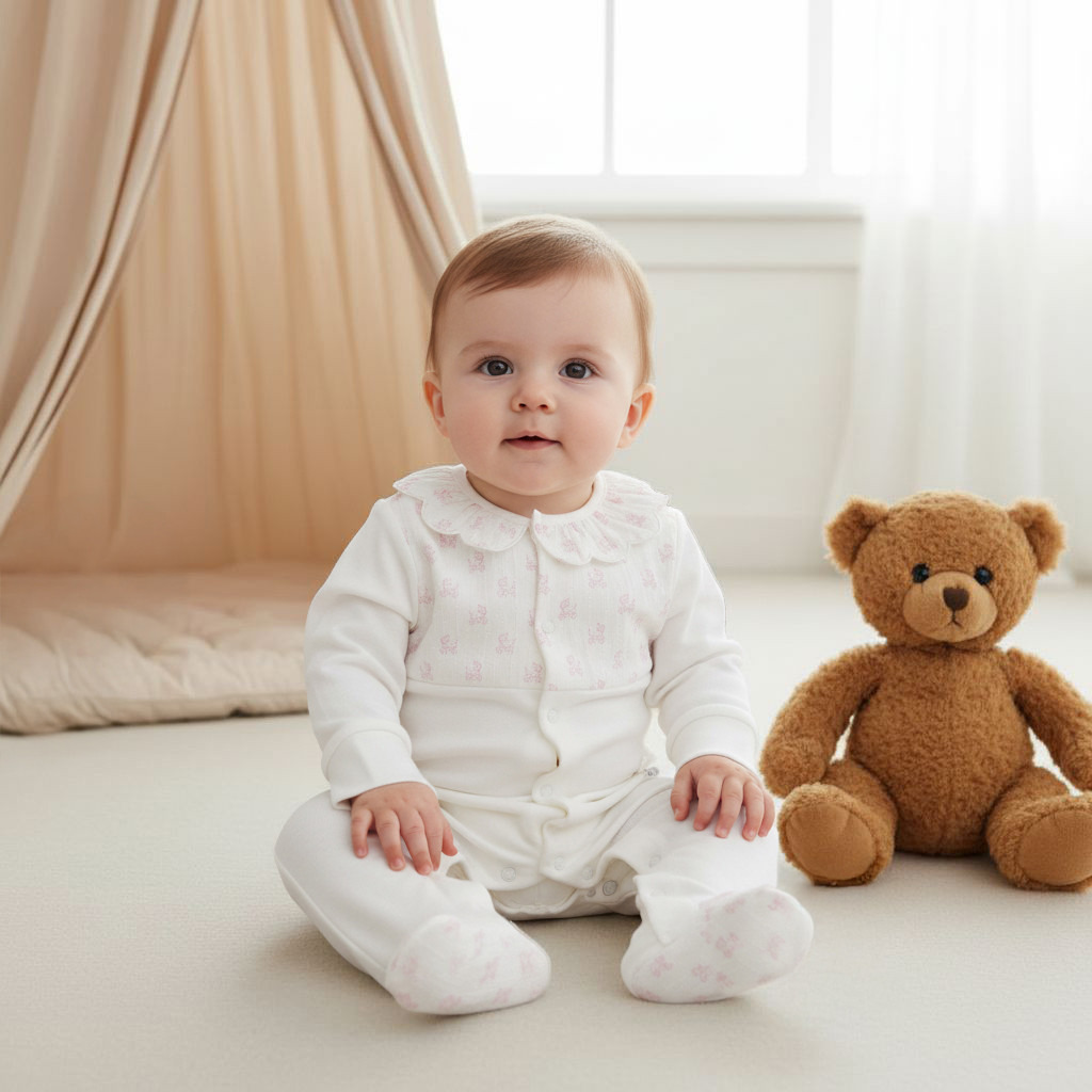 Giggles Printed Collared Sleepsuit with Button Closure-baby-girls-clothing-nightwear-sleepsuits-image-7
