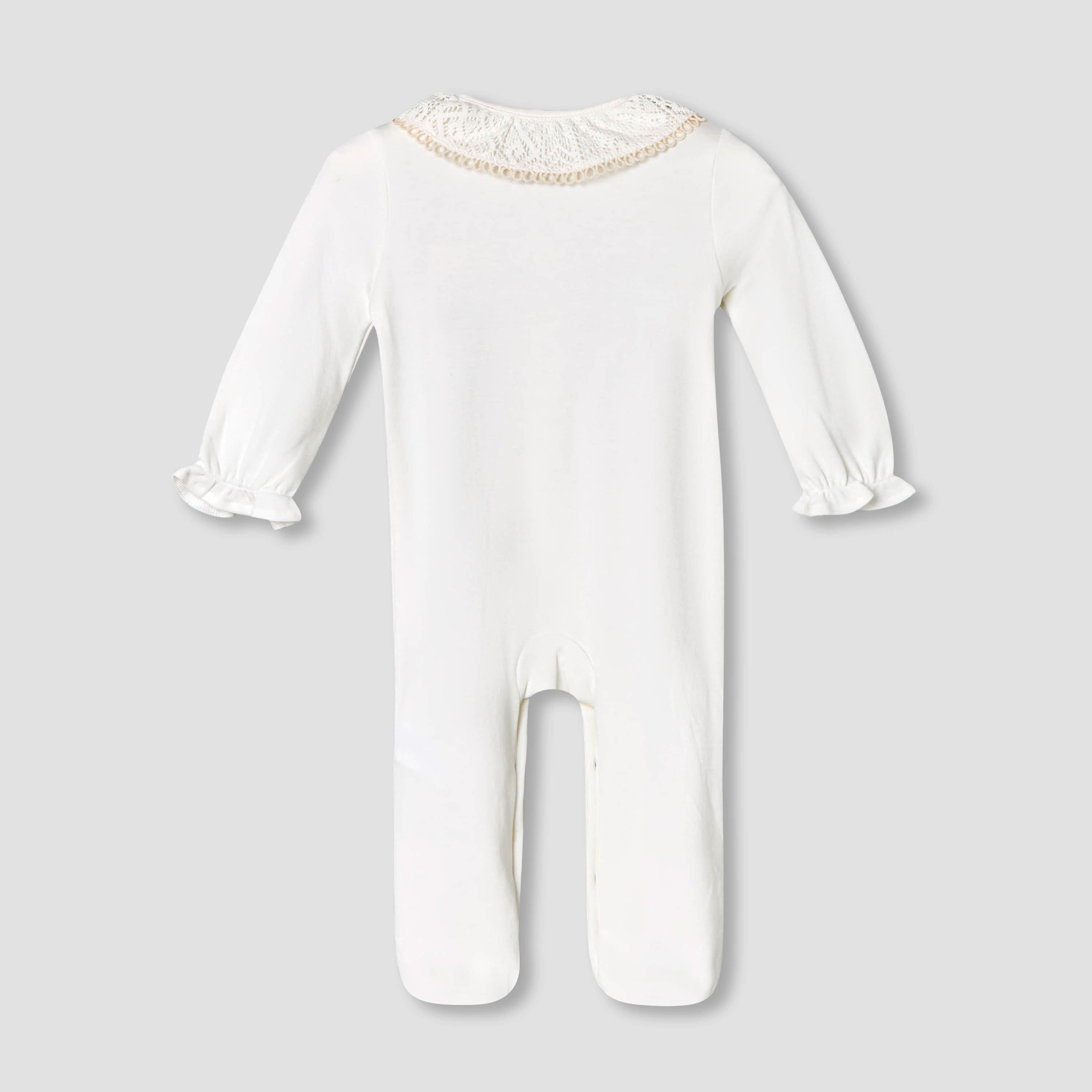 Giggles Supima Cotton Collar Long Sleeves Sleepsuit with Floral Embroidery-baby-girls-clothing-nightwear-sleepsuits-image-3