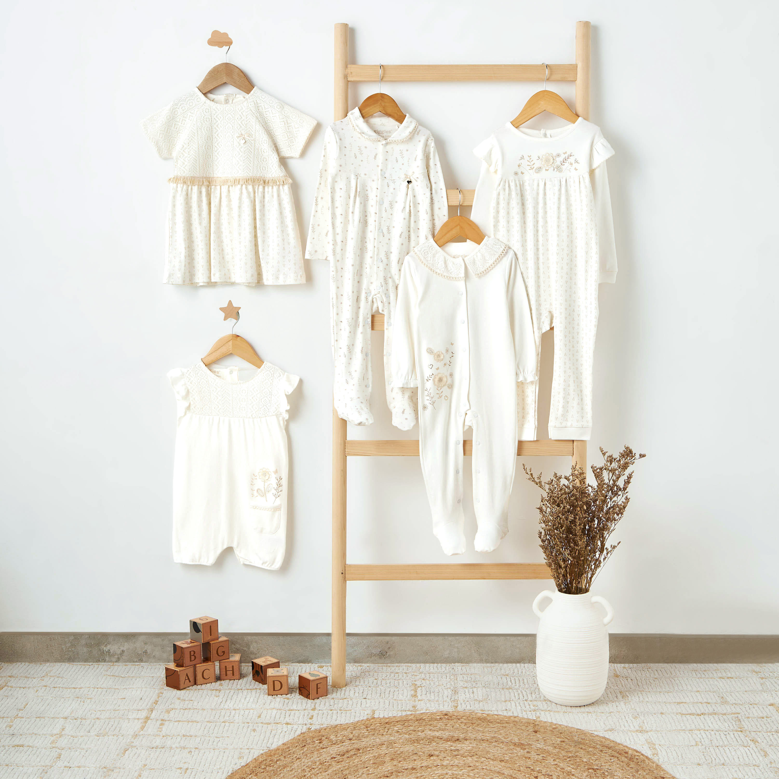 Giggles Supima Cotton Collar Long Sleeves Sleepsuit with Floral Embroidery-baby-girls-clothing-nightwear-sleepsuits-image-6