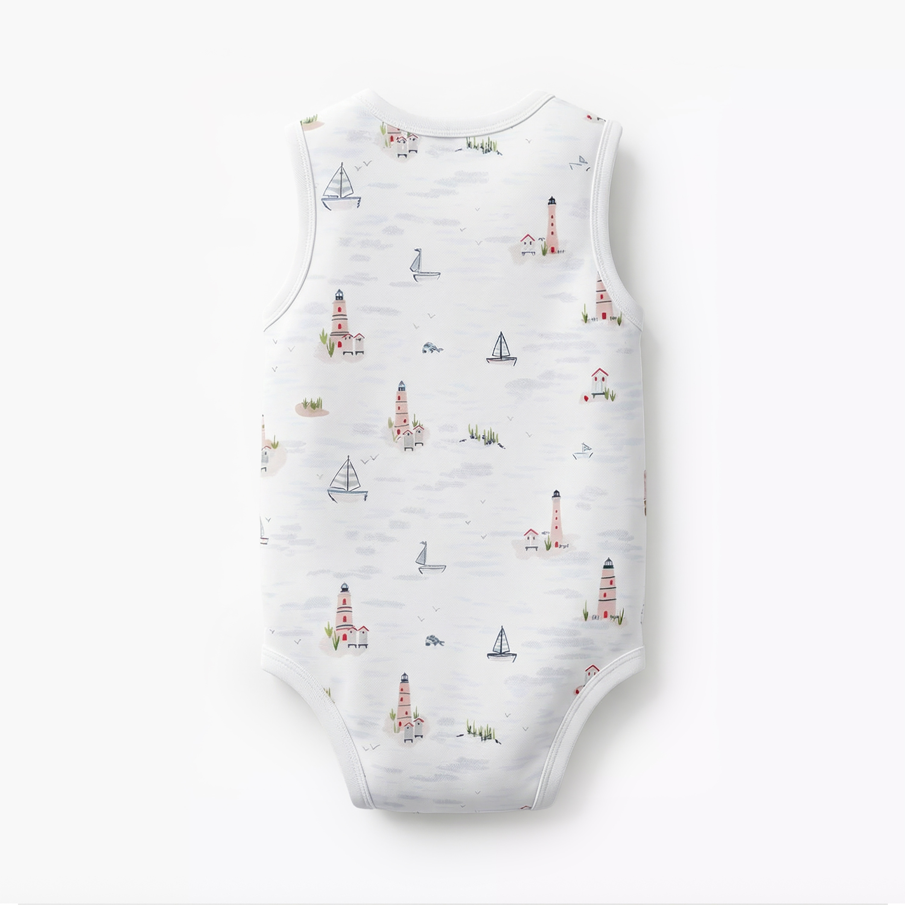 Juniors Round Neck Sleeveless Bodysuit with Snap Button Closure-baby-boys-clothing-bodysuits-image-3